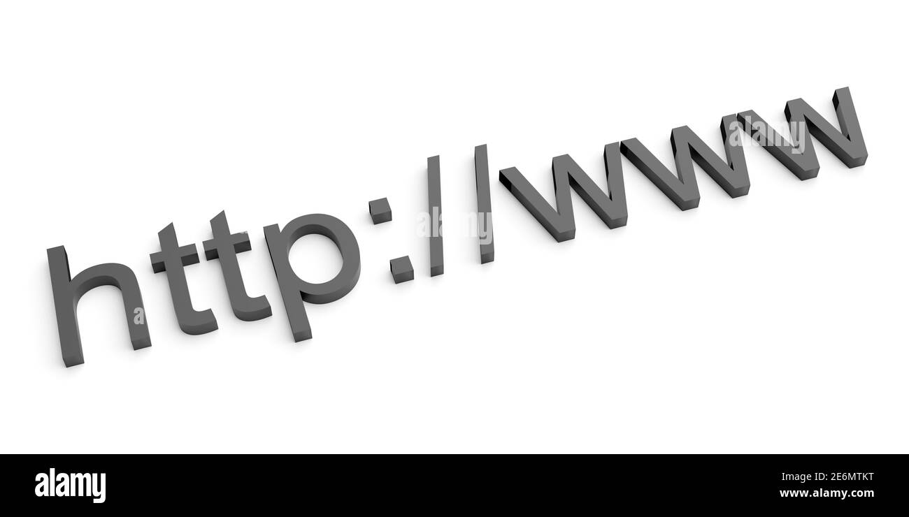 Indirizzo internet http www nella barra di ricerca del browser. rendering 3d Foto Stock