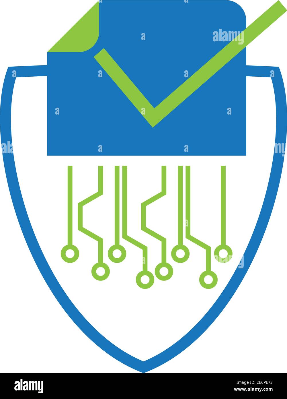 Digitalizzazione, protezione dei dati, backup dei dati, logo, icona Illustrazione Vettoriale