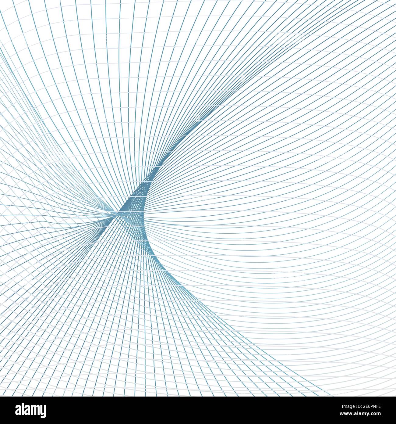 Sfondo griglia grigio blu. Curve di intersezione di ordito astratte. Linea arte futuristica design, tecnologia disegno industriale. Linee sottili. Vettore EPS10 Illustrazione Vettoriale