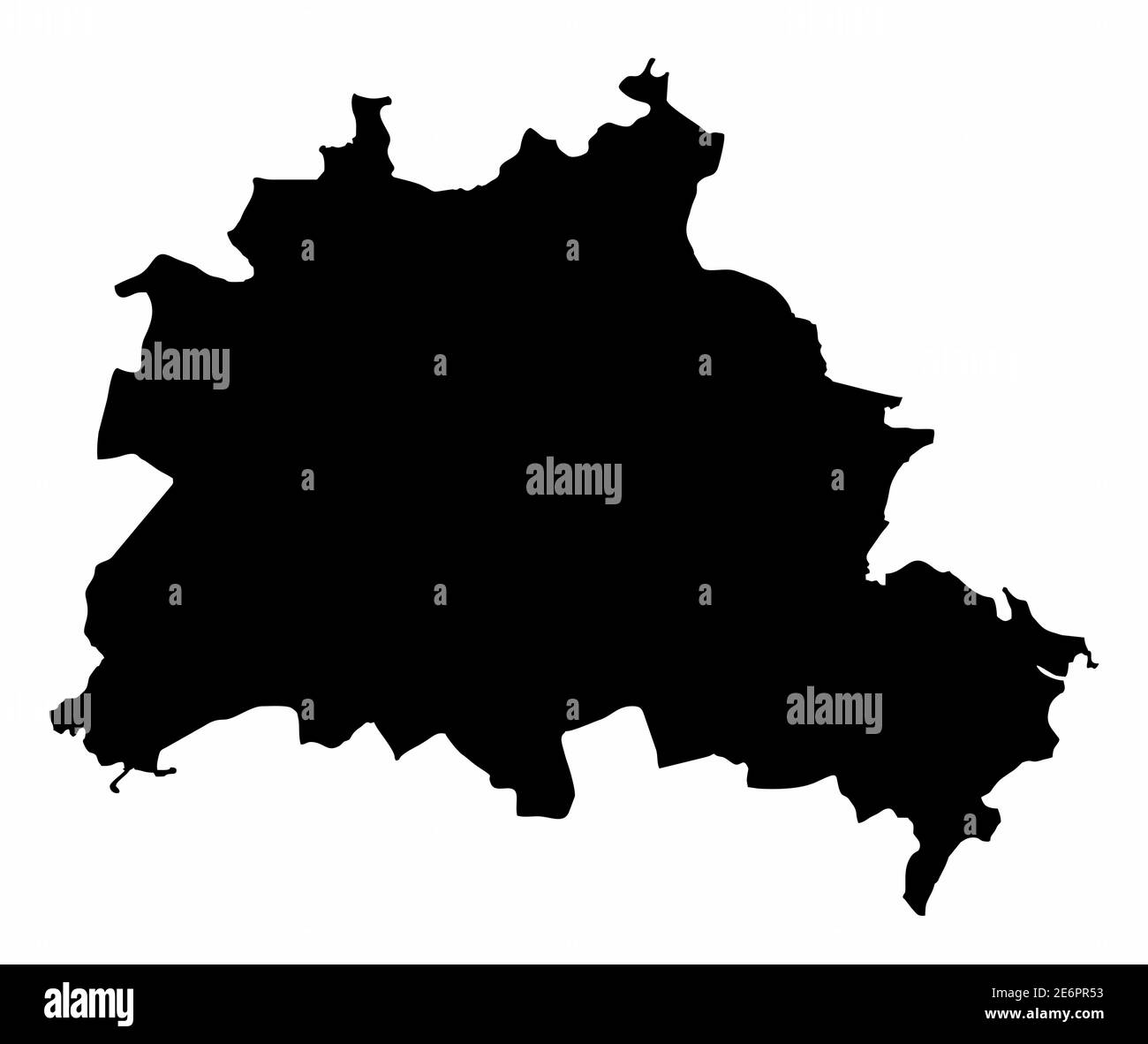 Mappa della silhouette di Berlino Illustrazione Vettoriale