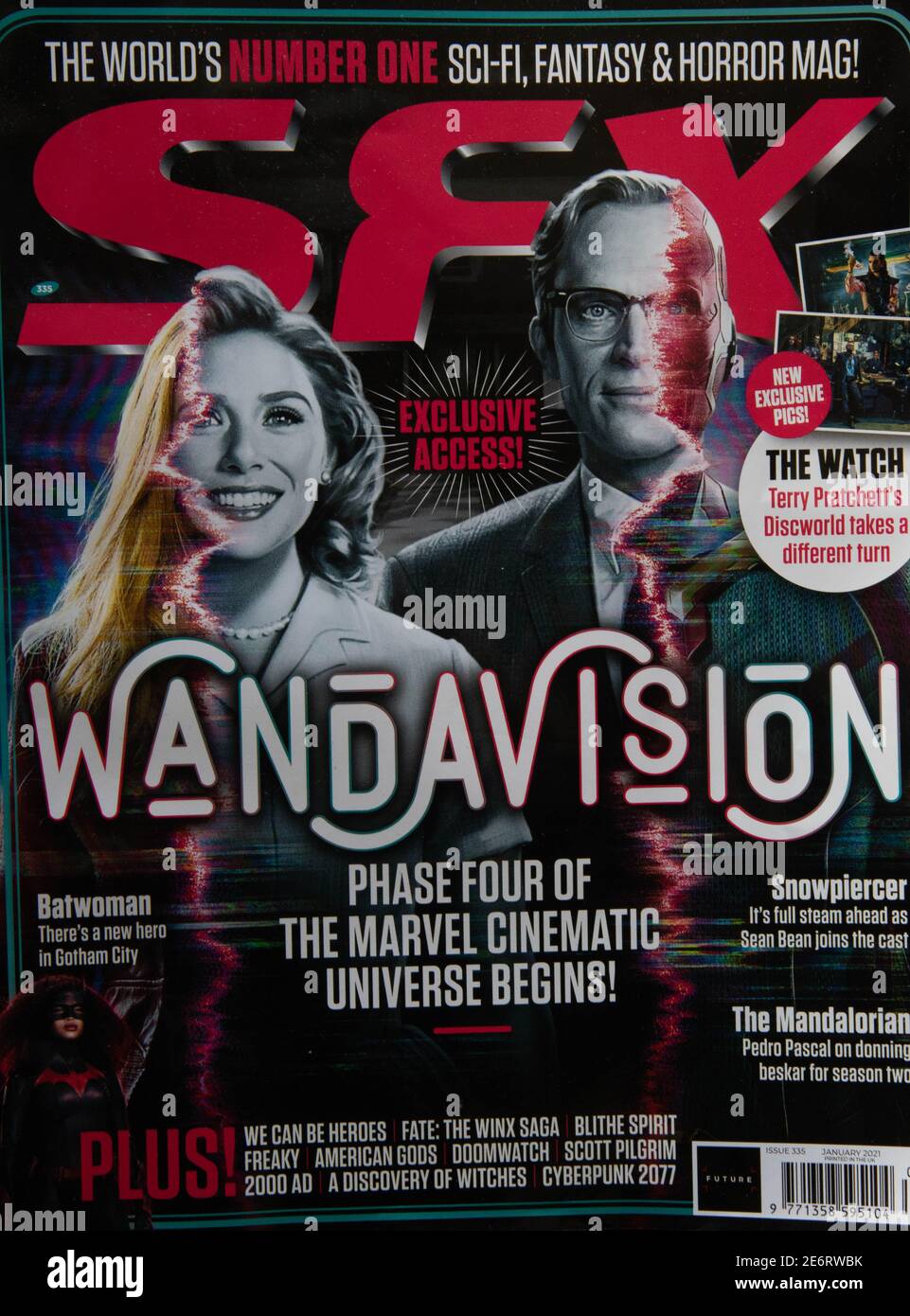 Wandavision su Disney più canale con Elizabeth Olsen e Paul Bettany Foto Stock