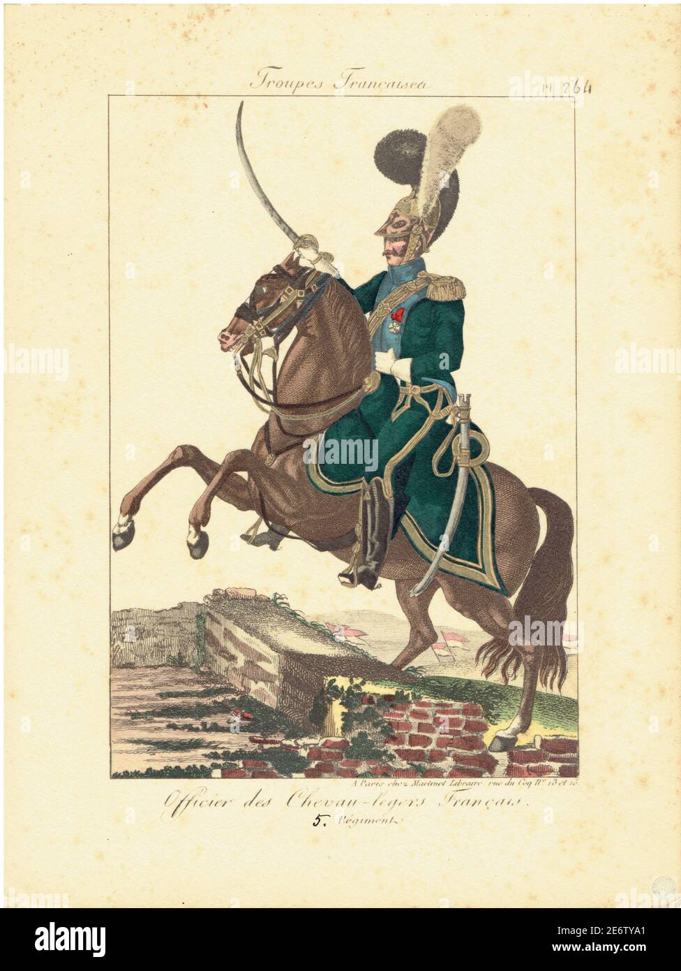 officier du 5e régiment de chevau-légers lanciers Foto Stock