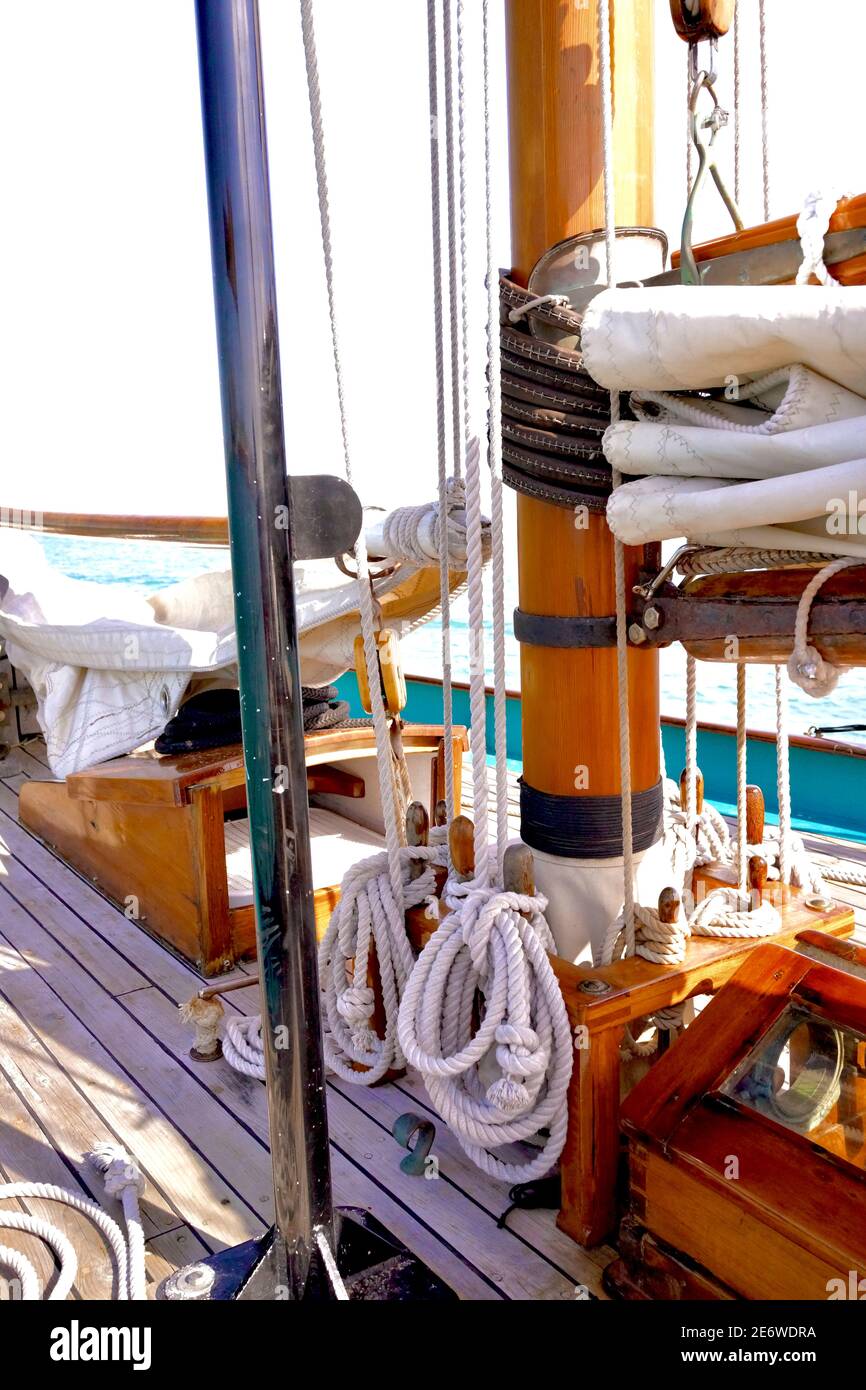 Yacht Schooner Hindu a Key West, Florida, Florida USA. Il punto più meridionale degli Stati Uniti continentali. Isola destinazione di vacanza per turismo rilassato. Foto Stock