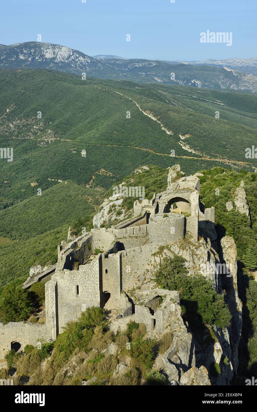 Francia, Aude, castello di Peyrepertuse Foto Stock