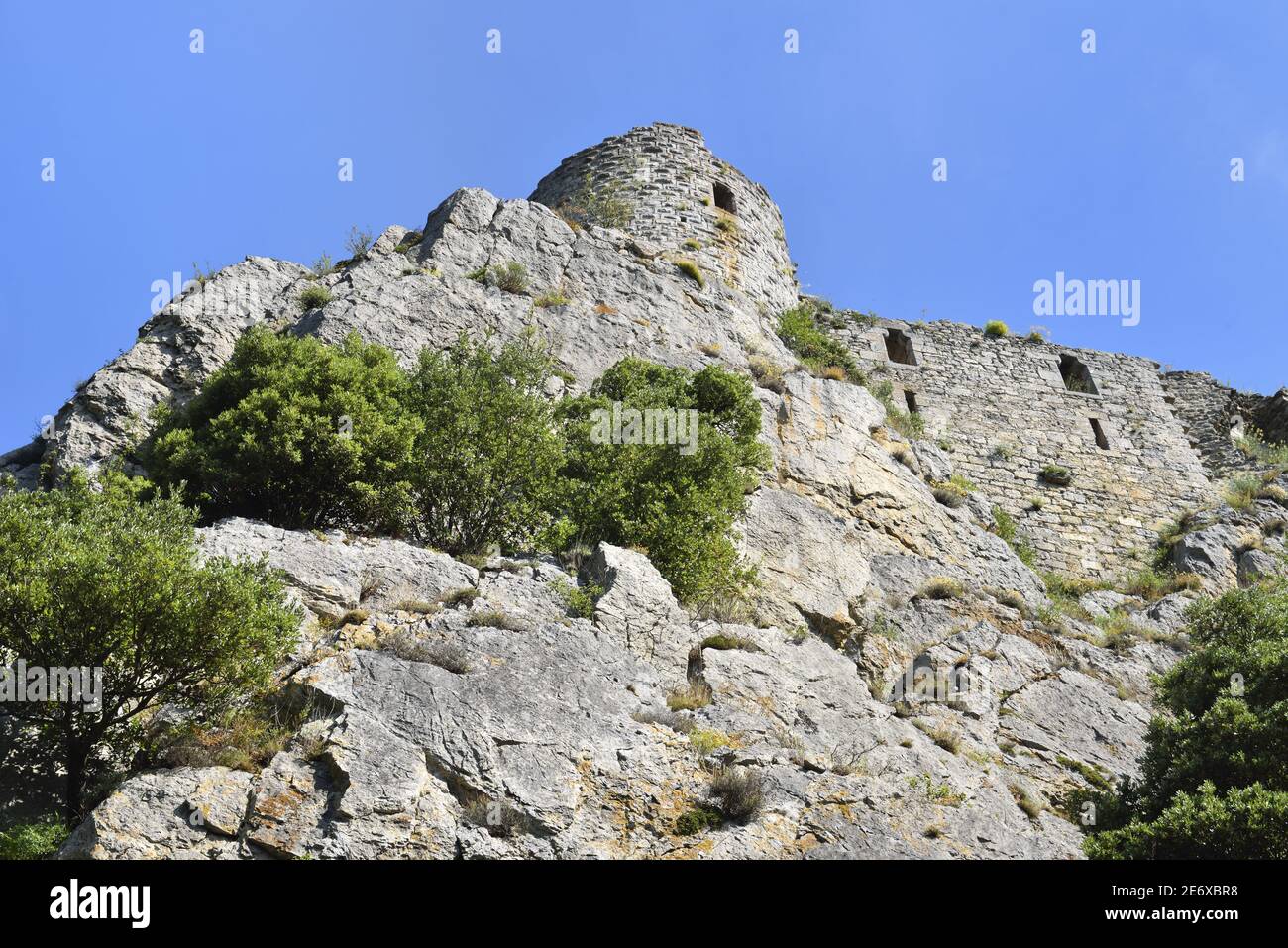 Francia, Aude, castello di Puilaurens Foto Stock