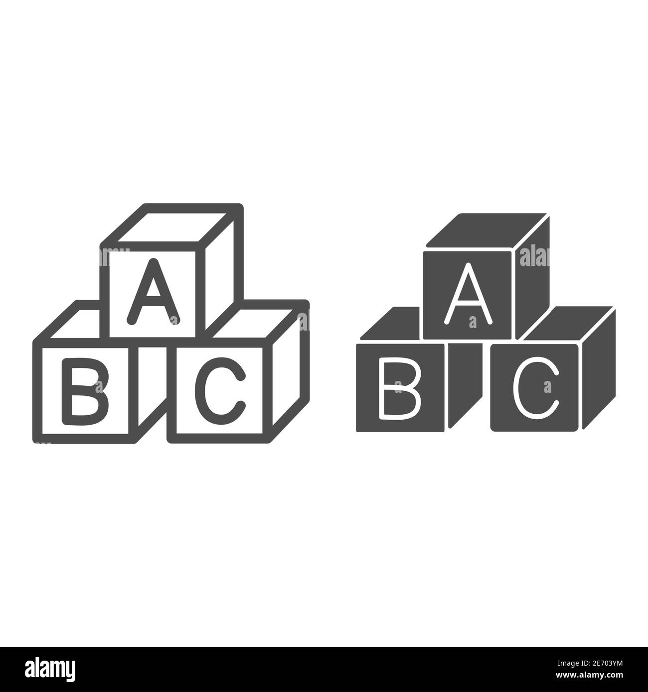 Cubi di legno abc Foto e Immagini Stock in Bianco e Nero - Alamy