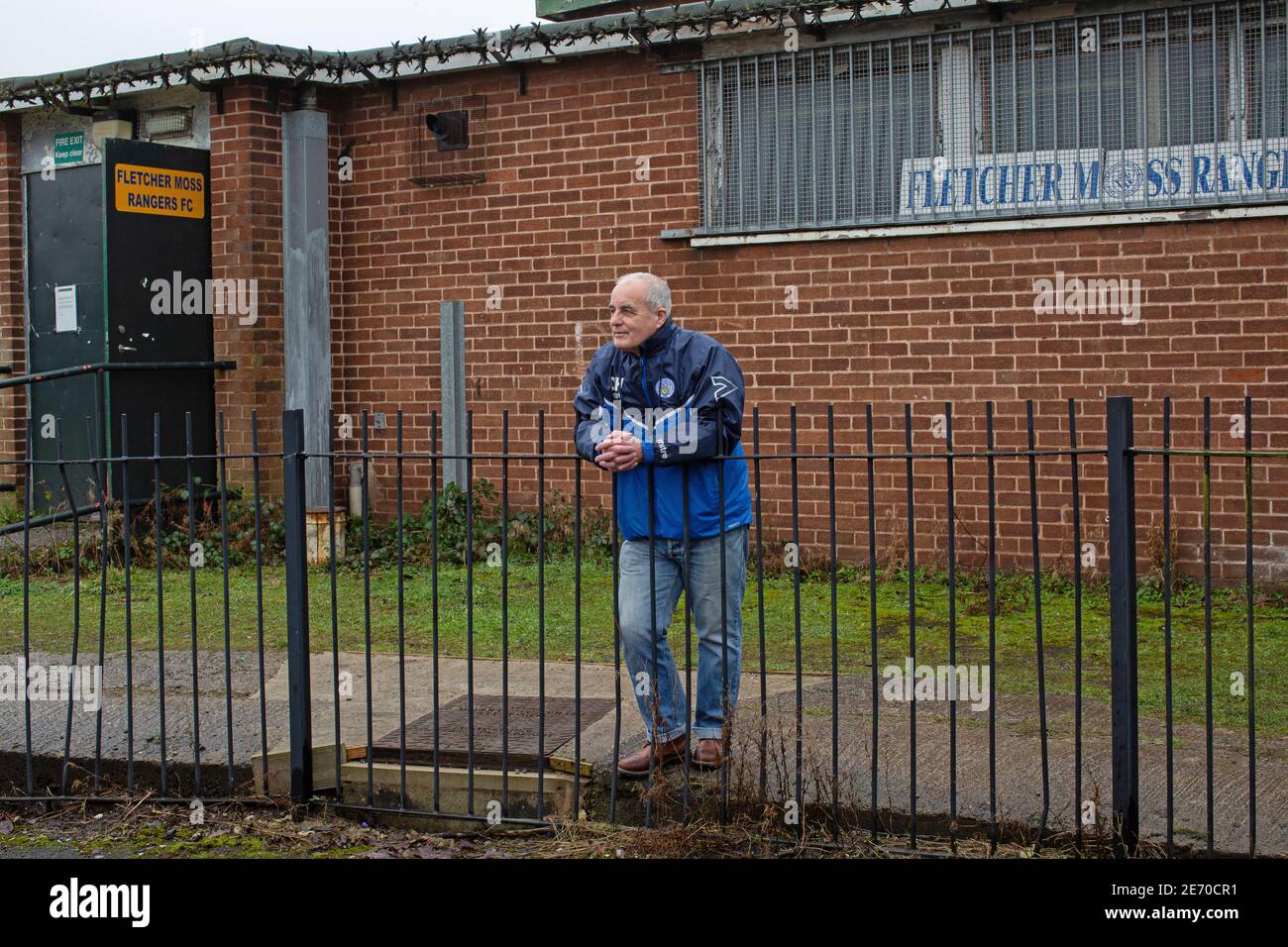 Dave Horrocks, il suo primo allenatore di calcio alla Fletcher Moss Rangers Soccer School, l'accademia dove il suo talento è stato riconosciuto dal Manchester United. Foto Stock