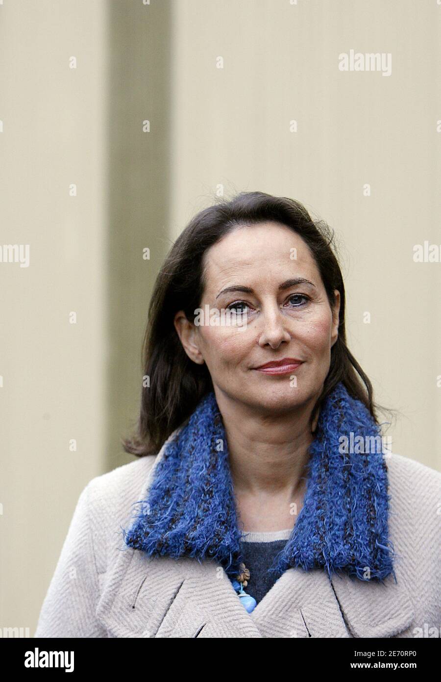 Candidato socialista alle elezioni presidenziali Segolene Royal Visita due aziende agricole che ne controllano l'impatto ambientale, a Saint-Leger-de-la-Martiniere e Benassay (Melle), il 14 gennaio 2007. Foto di Patrick Bernard/ABACAPRESS.COM Foto Stock