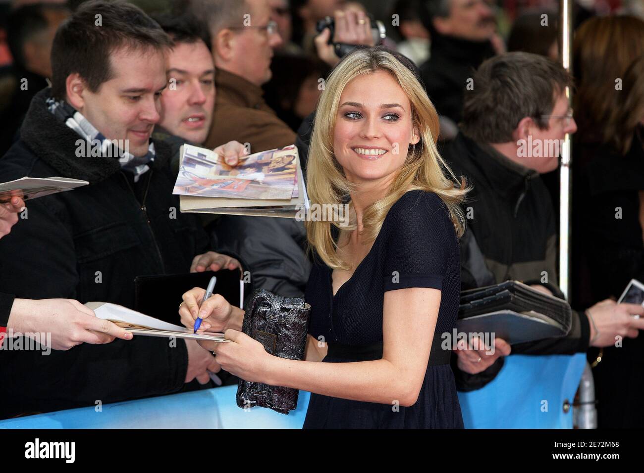 L'attrice tedesca Diane Kruger partecipa alla prima di "Troy Director's Cut" tenutasi al Sony Centre durante il 57° Festival Internazionale del Cinema "Berlinale" di Berlino, Germania, il 17 febbraio 2007. Foto di Thierry Orban/ABACAPRESS.COM Foto Stock