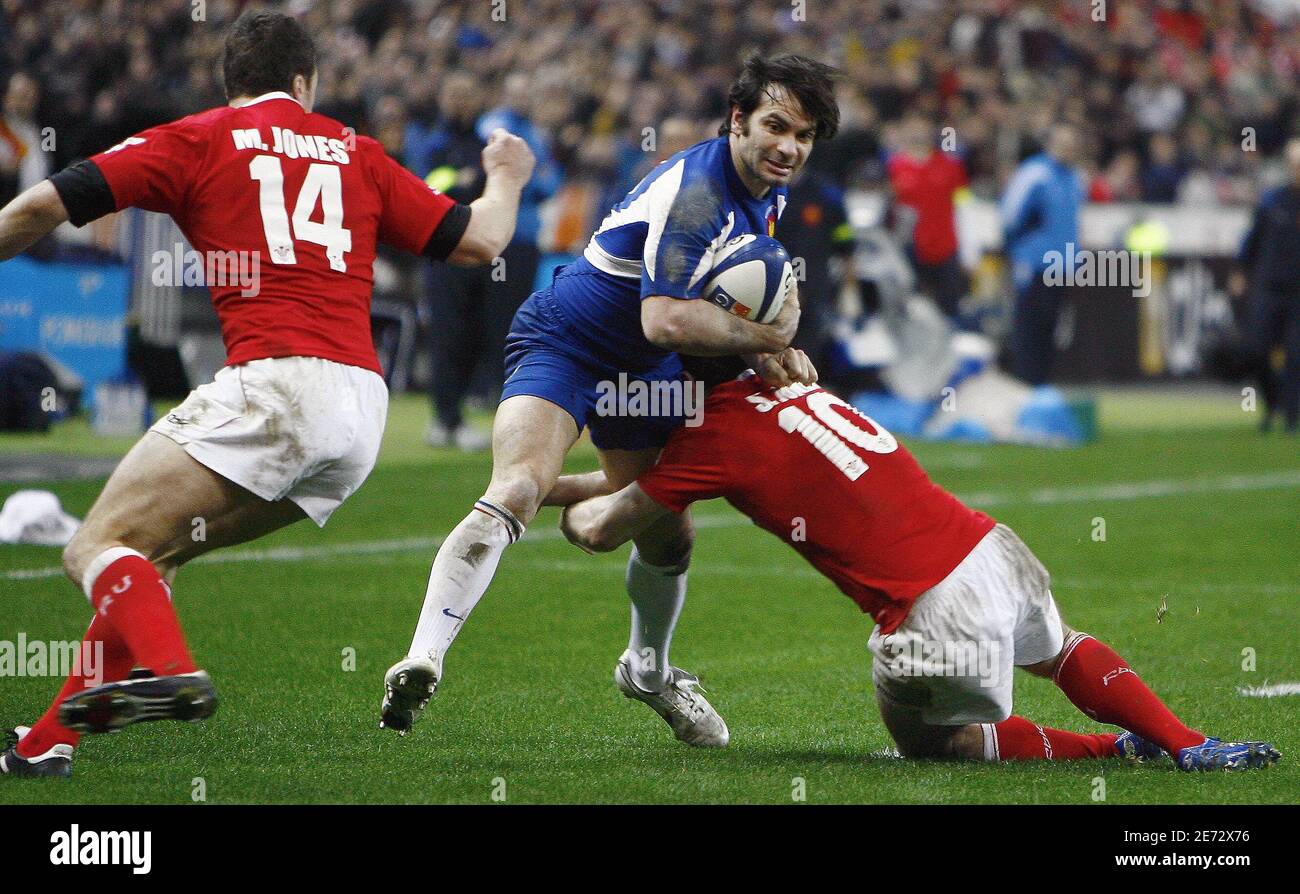 Christophe Dominici in Francia durante la partita RBS 6 Nations, Francia contro Galles allo Stade de France, a Saint Denis, vicino a Parigi, Francia il 24 febbraio 2007. La Francia ha vinto il 32-21. Foto di Christian Liegi/ABACAPRESS.COM Foto Stock