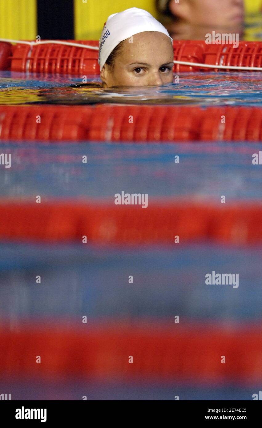 Il francese Laure Manaudou compete su 1500 metri di calore freestyle femminile durante il 12° campionato mondiale della FINA, alla Rod Laver Arena, a Melbourne, Australia, il 26 marzo 2007. Foto di Nicolas Gouhier/Cameleon/ABACAPRESS.COM Foto Stock