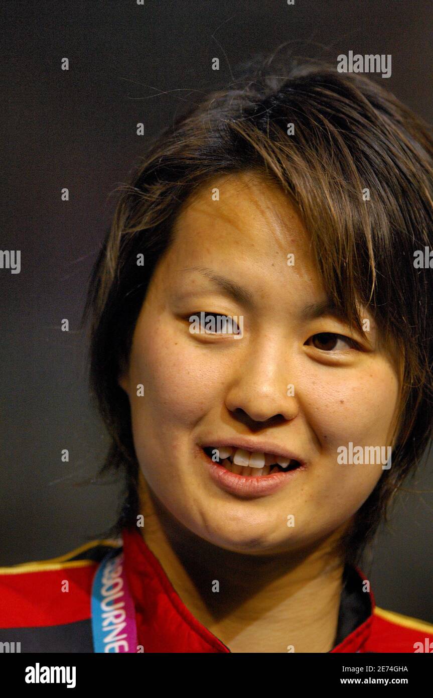 L'ai Shibata giapponese vince la medaglia di bronzo sui 1500 metri femminili durante il 12° Campionato Mondiale della FINA, presso la Rod Laver Arena, a Melbourne, Australia, il 27 marzo 2007. Foto di Nicolas Gouhier/Cameleon/ABACAPRESS.COM Foto Stock