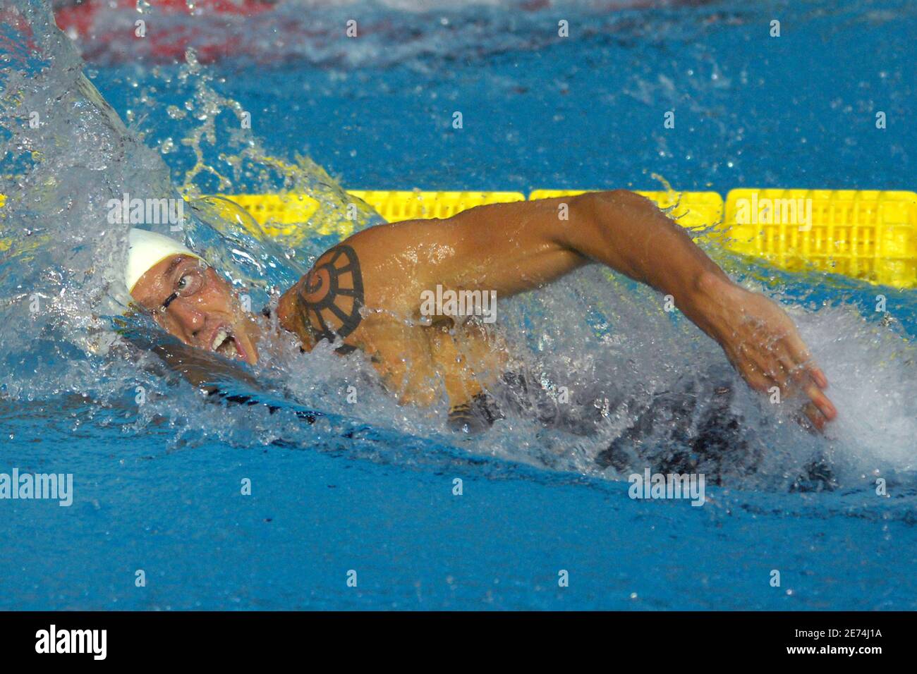 Frederic Bousquet compete sui 100 metri di freestyle Heat maschile durante il 12° Campionato Mondiale della FINA, alla Rod Laver Arena, a Melbourne, Australia, il 28 marzo 2007. Foto di Nicolas Gouhier/Cameleon/ABACAPRESS.COM Foto Stock