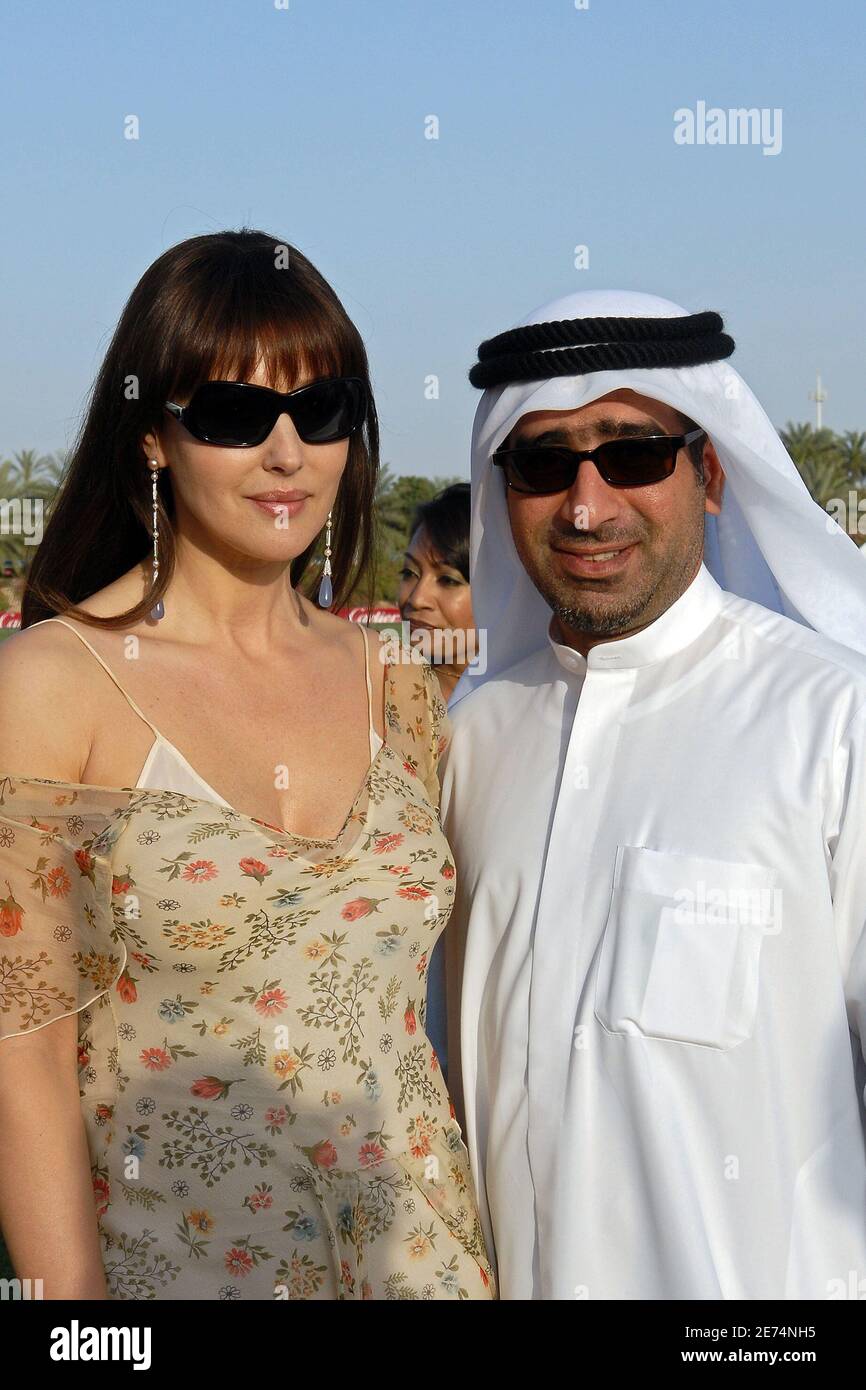 L'attrice italiana Monica Bellucci partecipa al 'Cartier International Dubai Polo Challenge 2007' a Dubai, Emirati Arabi Uniti, il 30 marzo 2007. Foto di Ammar Abd Rabbo/ABACAPRESS.COM Foto Stock