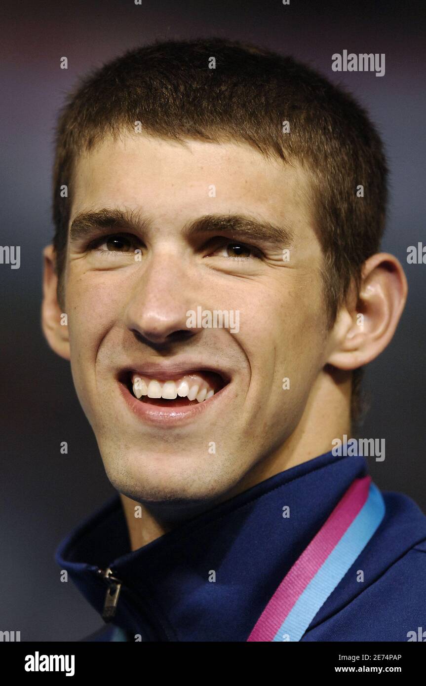 Michael Phelps degli Stati Uniti vince la medaglia d'oro sulla semifinale maschile della farfalla da 100 metri durante il 12° Campionato Mondiale della FINA, presso la Rod Laver Arena, a Melbourne, Australia, il 31 marzo 2007. Foto di Nicolas Gouhier/Cameleon/ABACAPRESS.COM Foto Stock