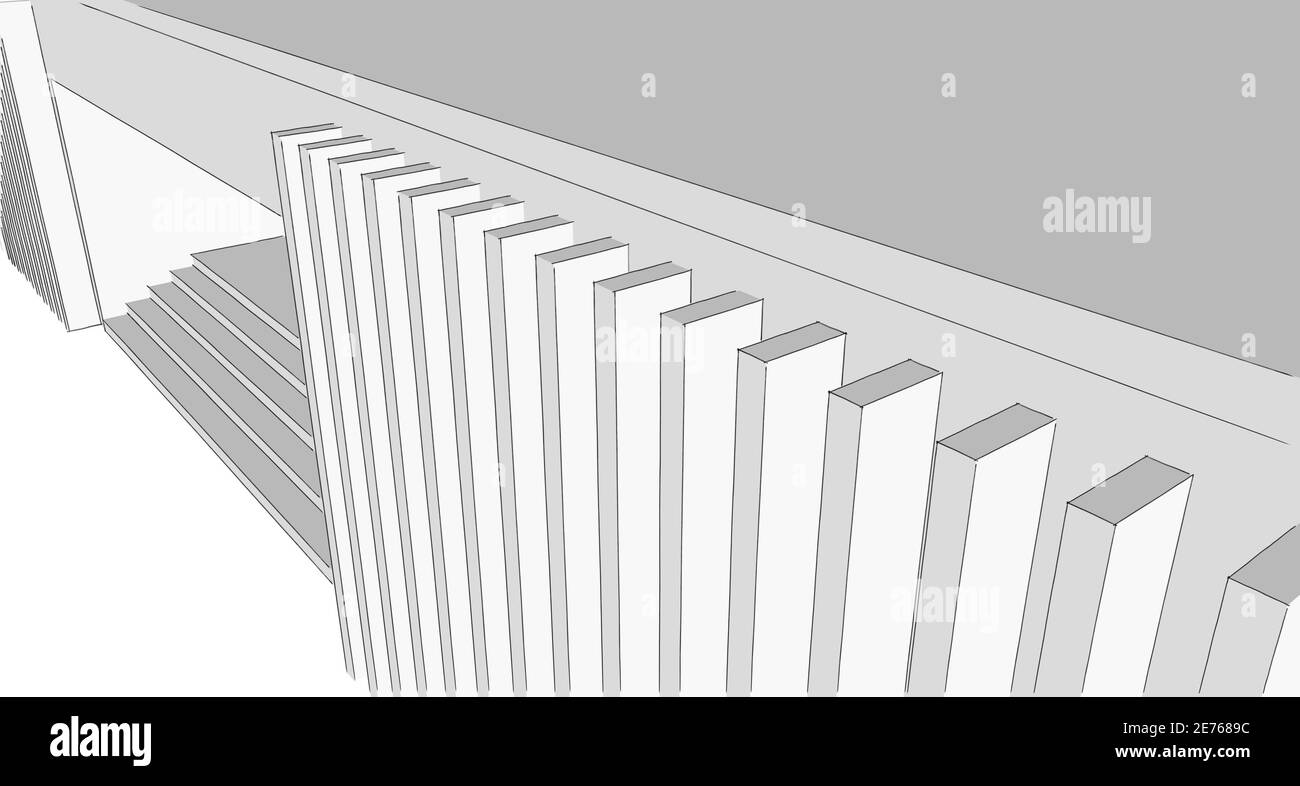 Disegno astratto, architettura ,costruzione ,struttura a reticolo Foto Stock