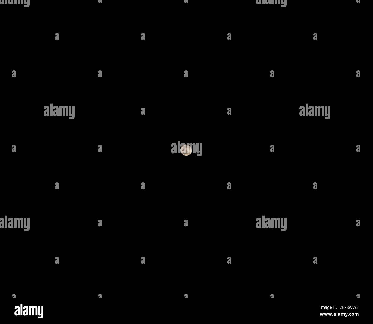 La foto della luna piena nel cielo notturno, Grand Rapids, Michigan Foto Stock