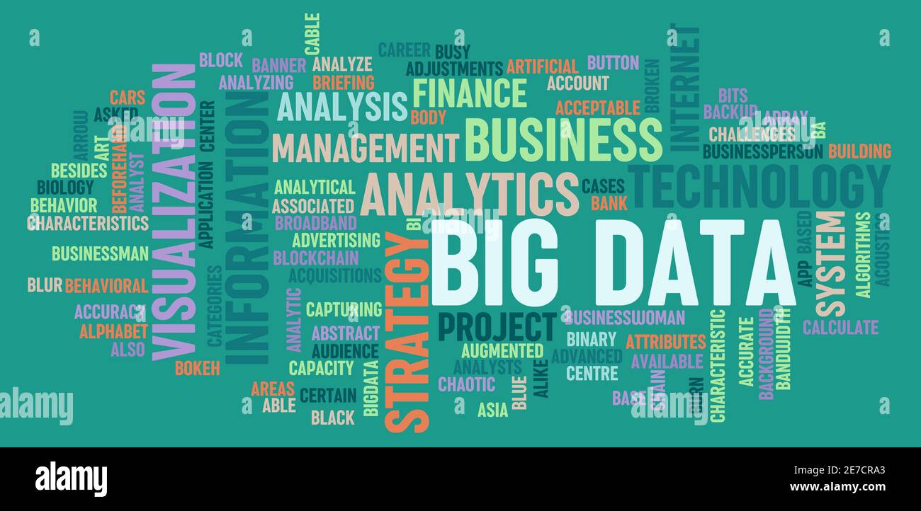 La gestione delle informazioni sui big data come concetto tecnologico Foto Stock