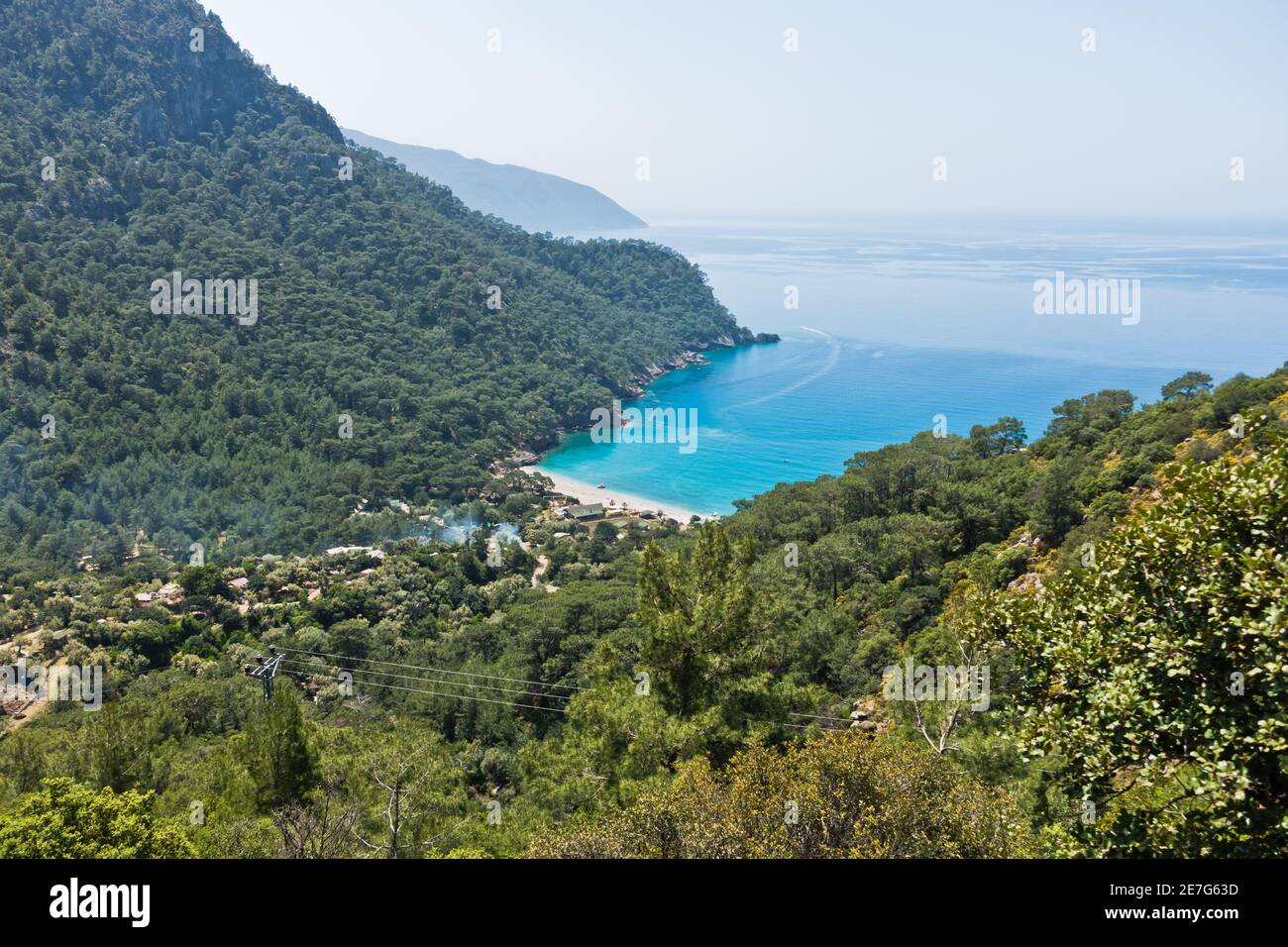 Viewpointy sul sentiero per la spiaggia di Kabak, Via Licia vicino a Fethiye, Turchia Foto Stock