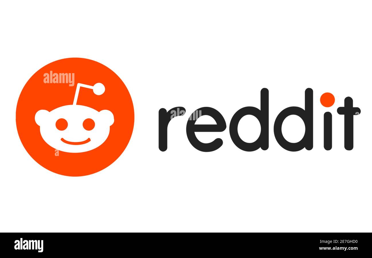 Icona del logo Reddit Foto Stock