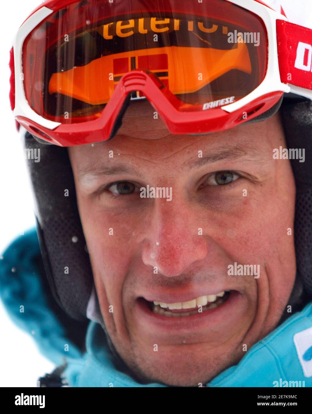 Aksel Lund Svindal della Norvegia è visto dopo che la corsa di sci combinata Super maschile è stata annullata a causa del tempo a Beaver Creek, Colorado 4 dicembre 2008. REUTERS/Rick Wilking (STATI UNITI) Foto Stock