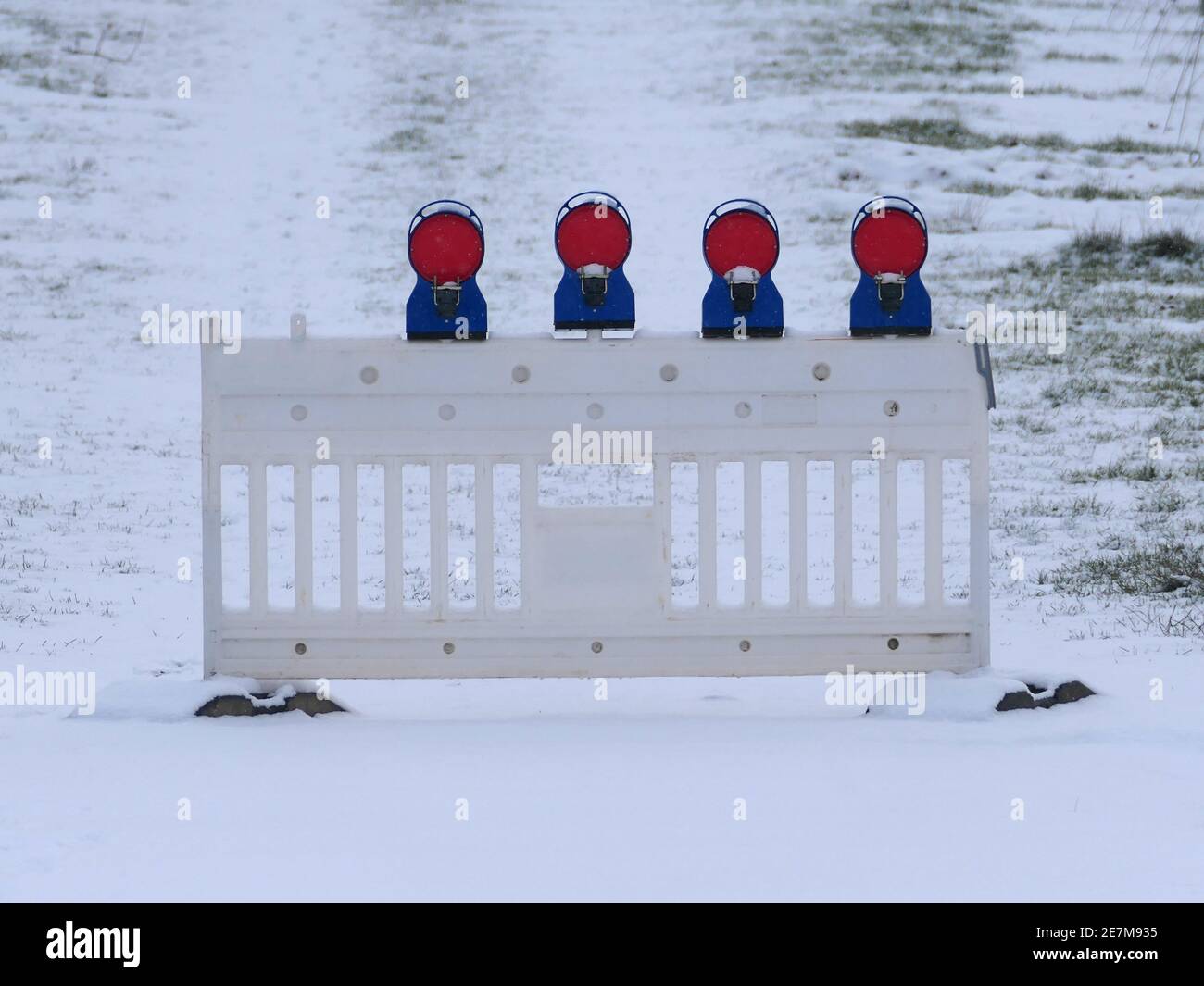 L'area degli sport invernali è chiusa a causa di Corona Foto Stock