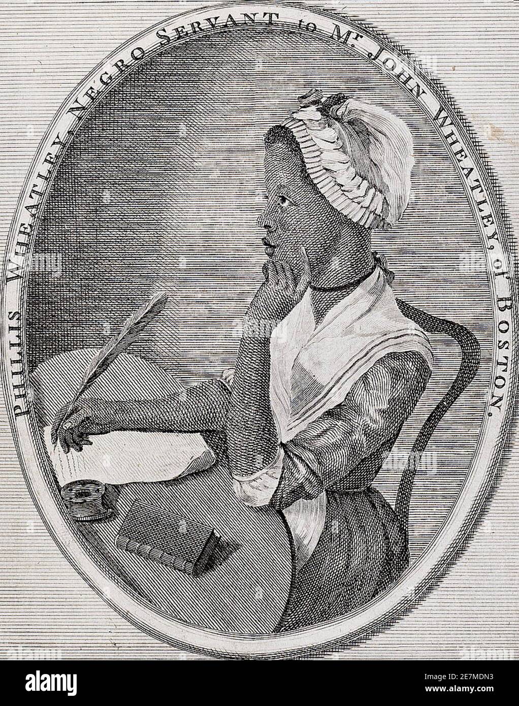 PHILLIS WHEATLEY (c 1753-1784) poeta americano ed ex schiavo Foto Stock
