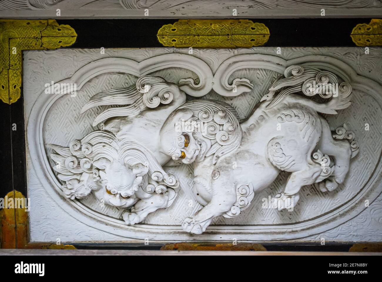Scultura in Nikko, Giappone Foto Stock