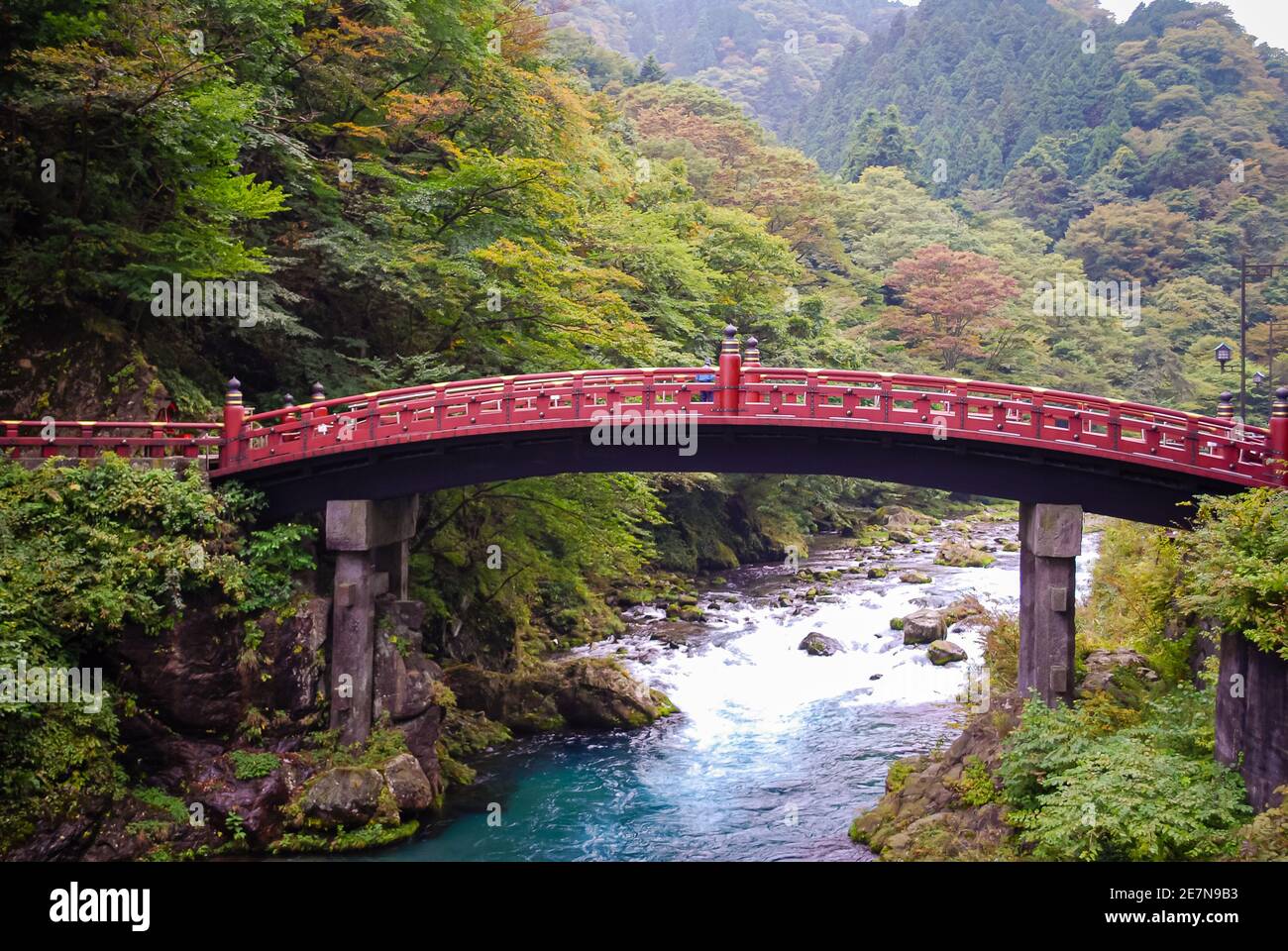 Shinkyo Bridge Nikko, Giappone Foto Stock
