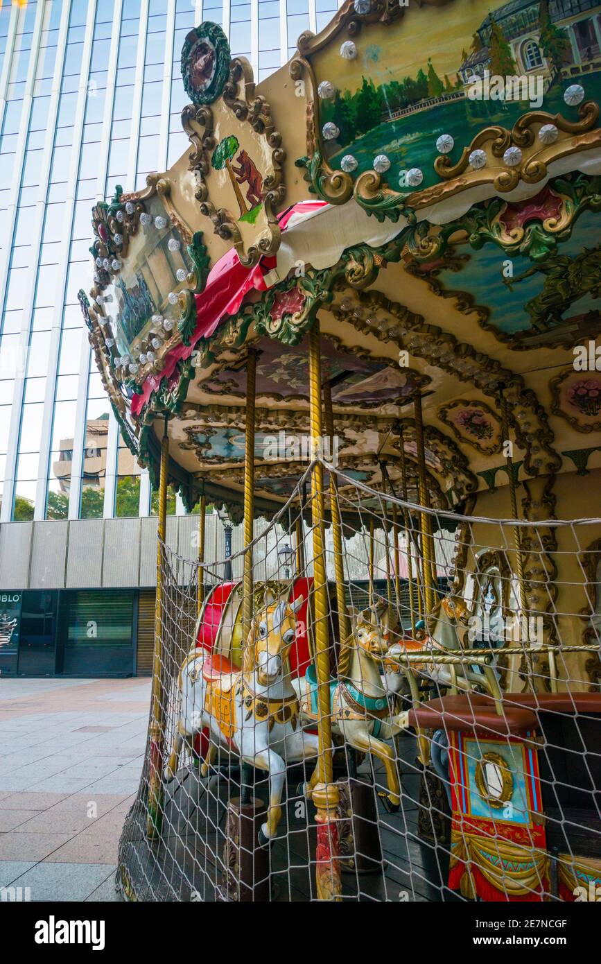 Chiuso allegro-go-round. Foto Stock
