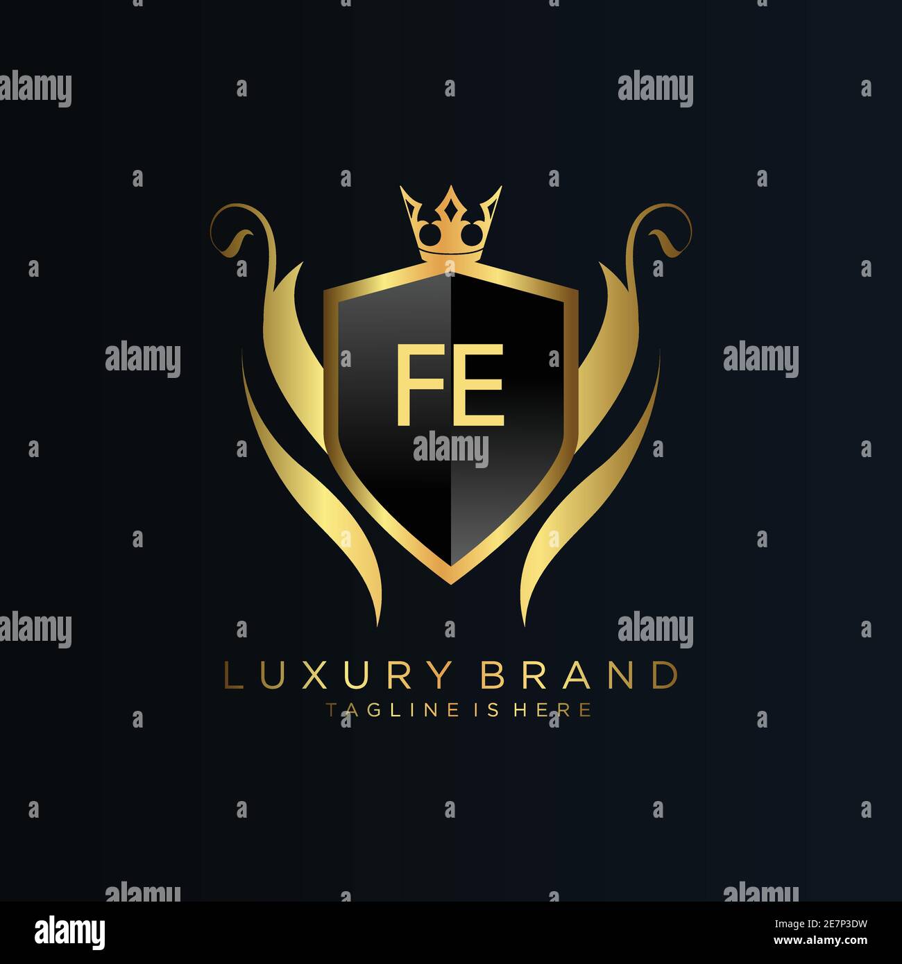 Initial Letter with Royal Template.Elegant with Crown logo vector ...