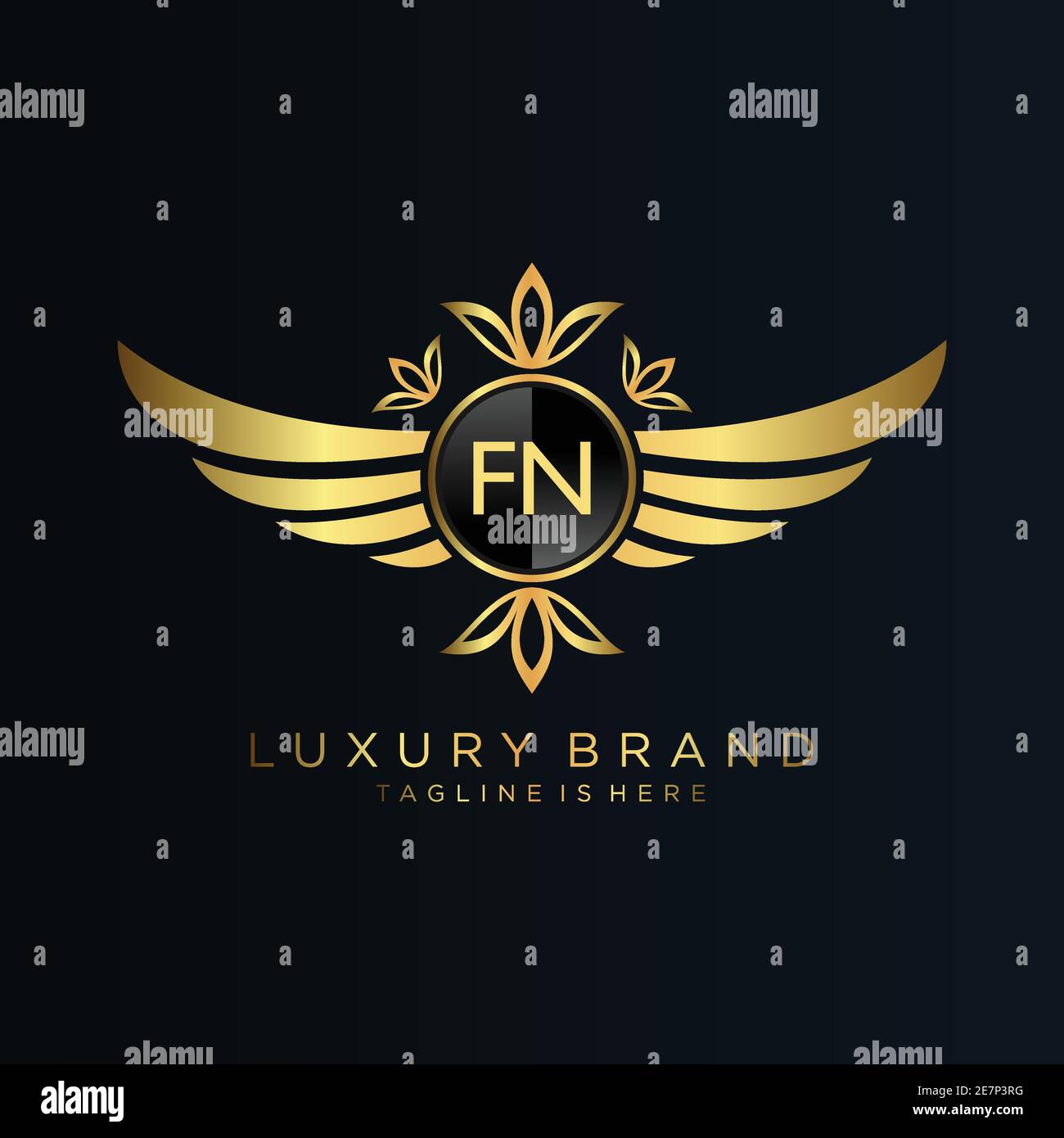 Initial Letter with Royal Template.Elegant with Crown logo vector, Creative lettering Logo Vector Illustration Illustrazione Vettoriale