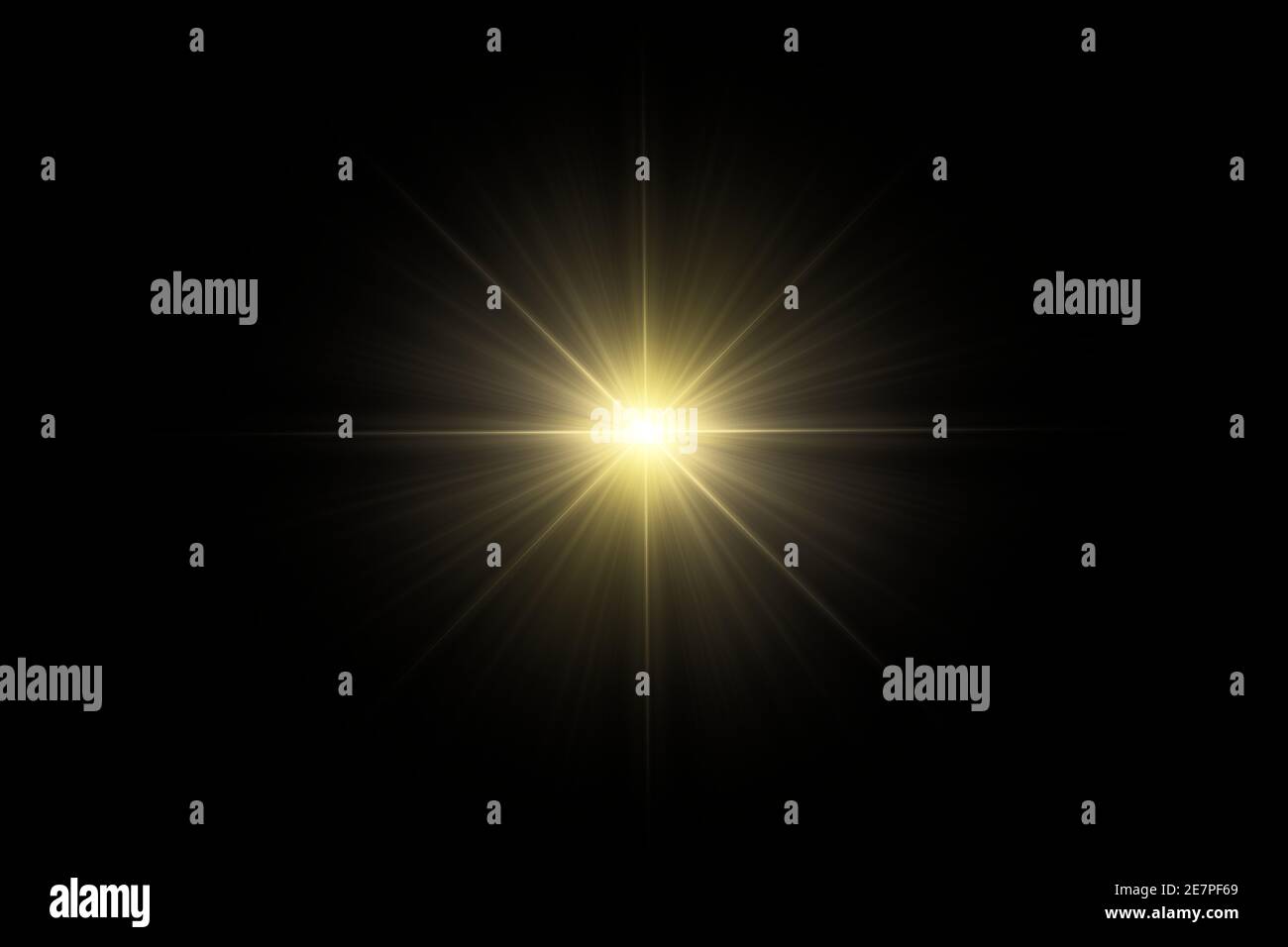 Effetto luce VFX Glow colpo stella, raggio di energia flash. Modello di progettazione creativa, illustrazione 3D Foto Stock