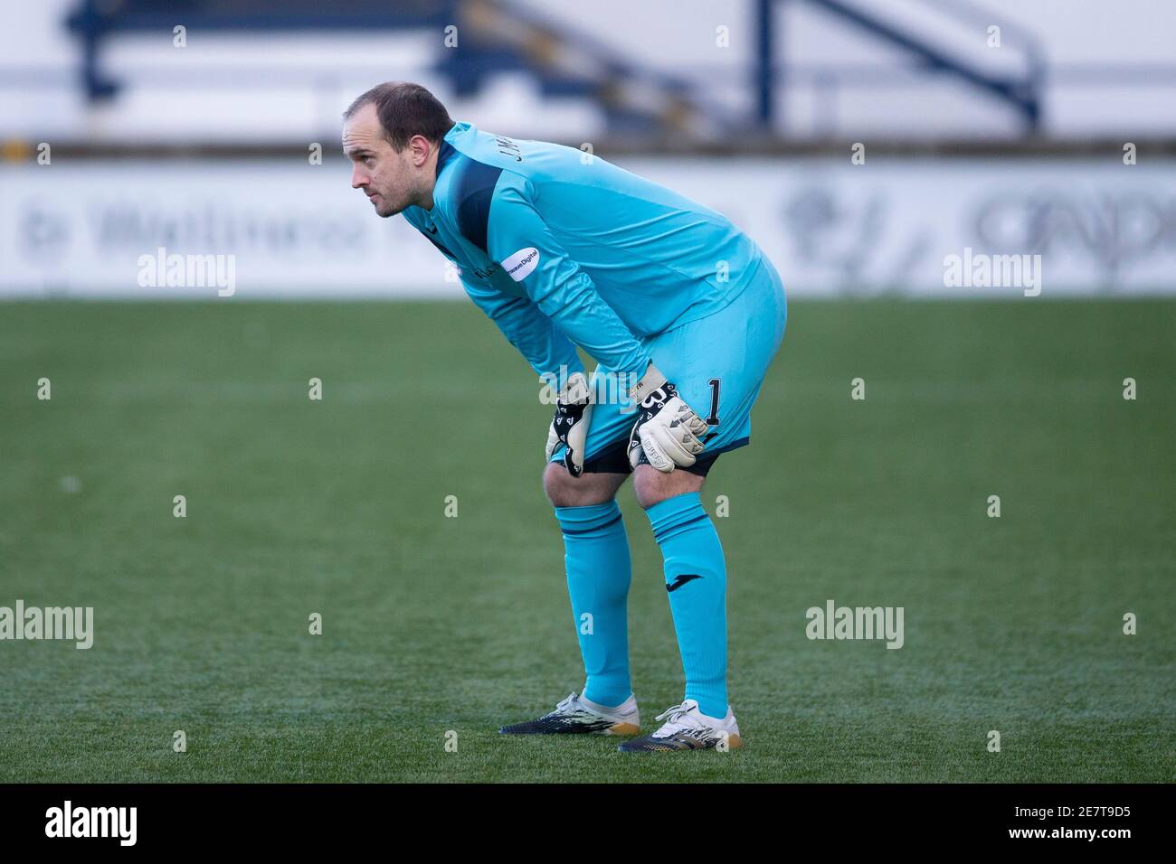 Starks Park, Kirkcaldy, Fife, Regno Unito. 30 gennaio 2021. Scottish Championship Football, Raith Rovers contro Dundee FC; portiere di Raith Rovers Jamie MacDonald Credit: Action Plus Sports/Alamy Live News Foto Stock