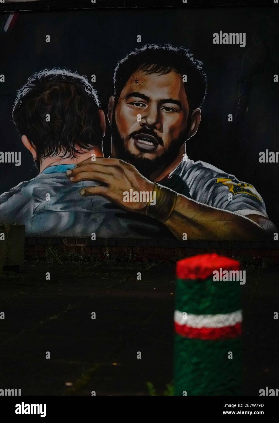 Vista generale fuori dal Mattioli Woods Welford Road Stadium prima di una partita di rugby Union del Gallagher Premiership Round 7, venerdì 29 gennaio 2021, in L. Foto Stock