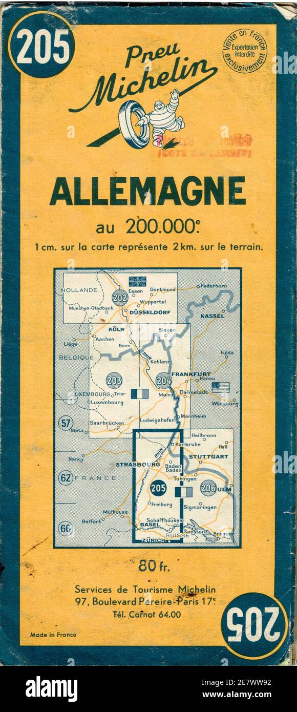 Roeds of Germany, Michelin Maps, France, 40ies Foto Stock