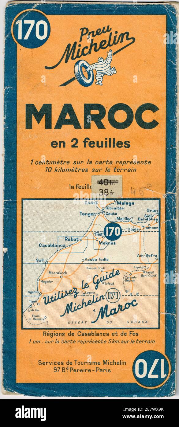 Marocco, Michelin Maps, Francia, 40 Foto Stock
