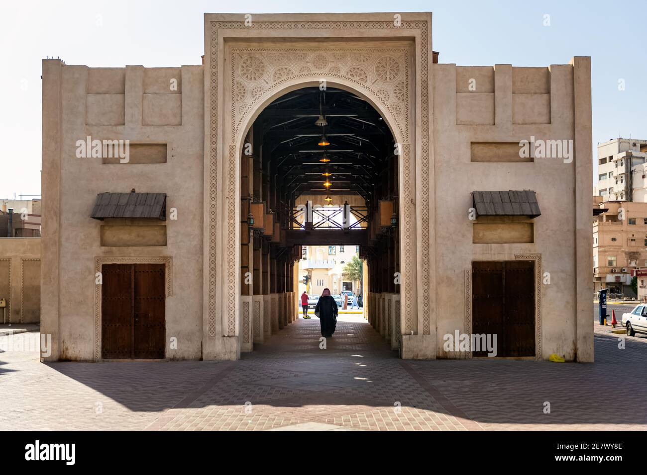 Al Hasa tradizionale Souq Market vista. Al Hasa, Arabia Saudita. Foto Stock