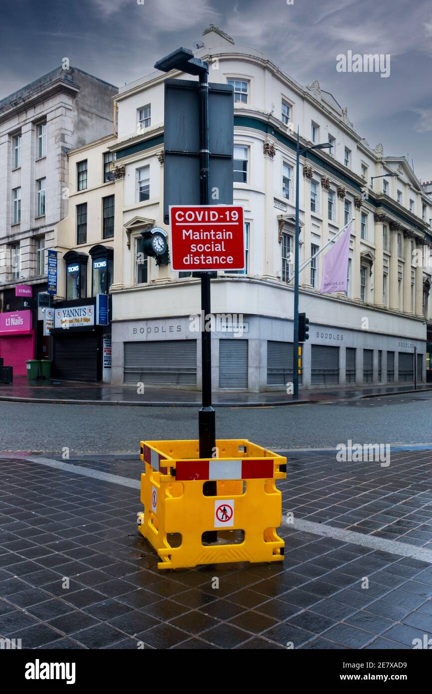 Blocco pandemico di Liverpool Foto Stock