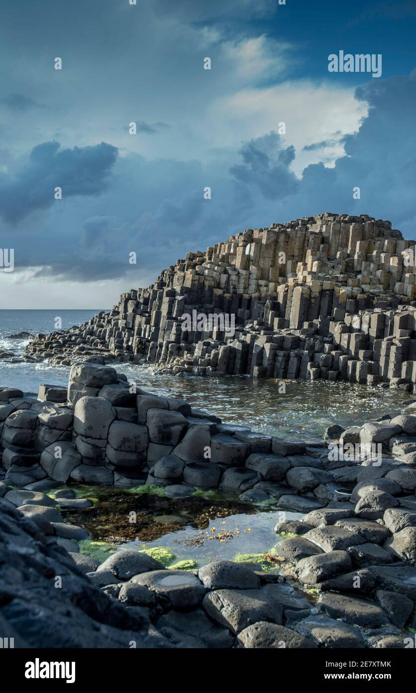 Il Selciato del gigante nella contea di Antrim, Irlanda del Nord Foto Stock
