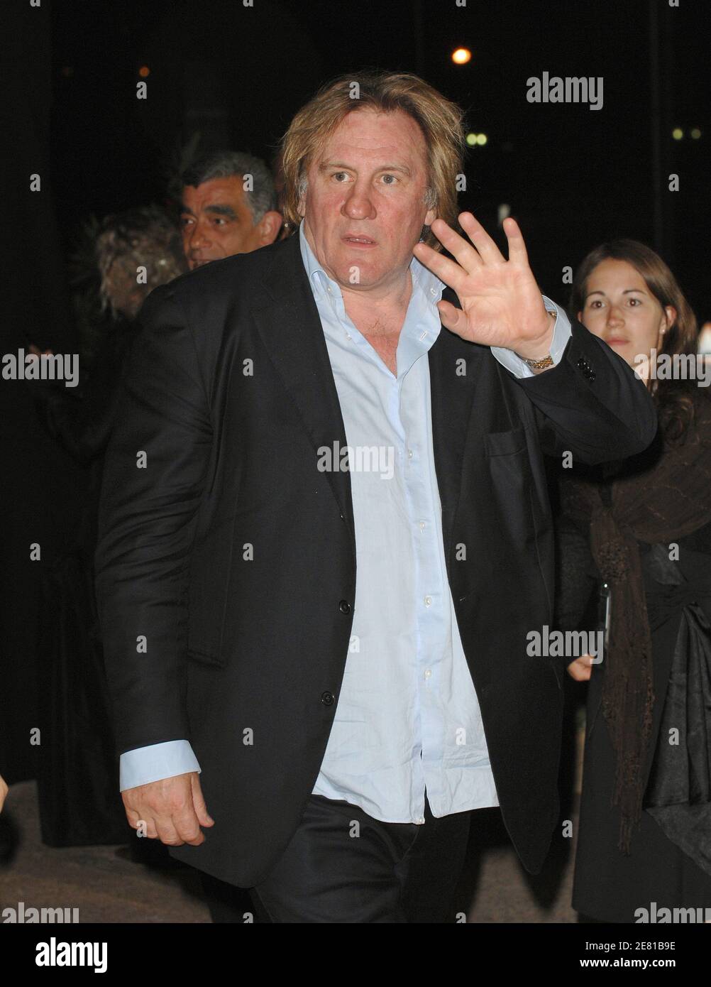 Gerard Depardieu partecipa alla cena di gala del 60° anniversario al Monolithé nell'ambito del Festival Internazionale del Cinema di Cannes, in Francia, il 20 maggio 2007. Foto di Hahn-Nebinger-Orban/ABACAPRESS.COM Foto Stock