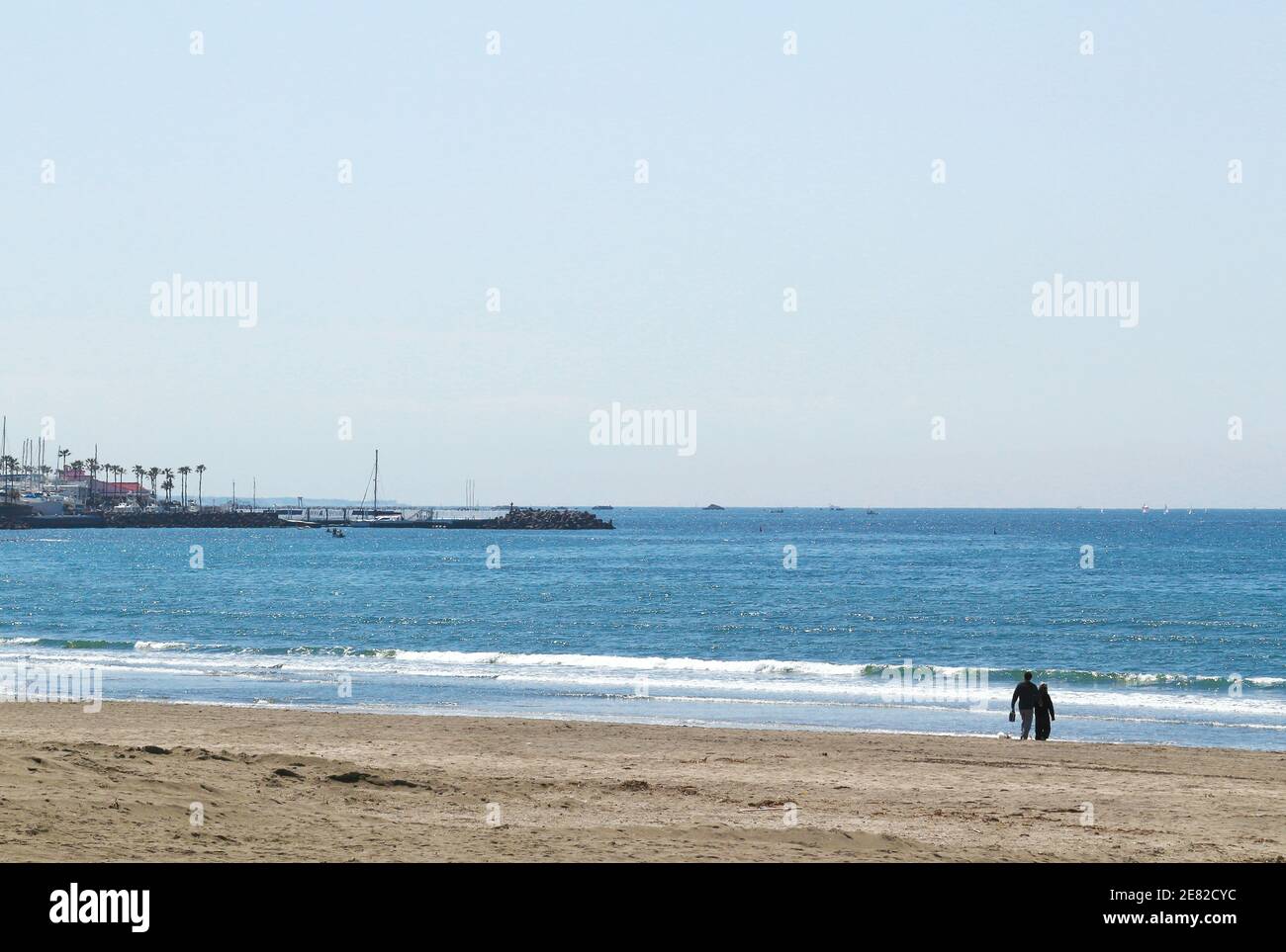Scenario della spiaggia di primavera giapponese Foto Stock