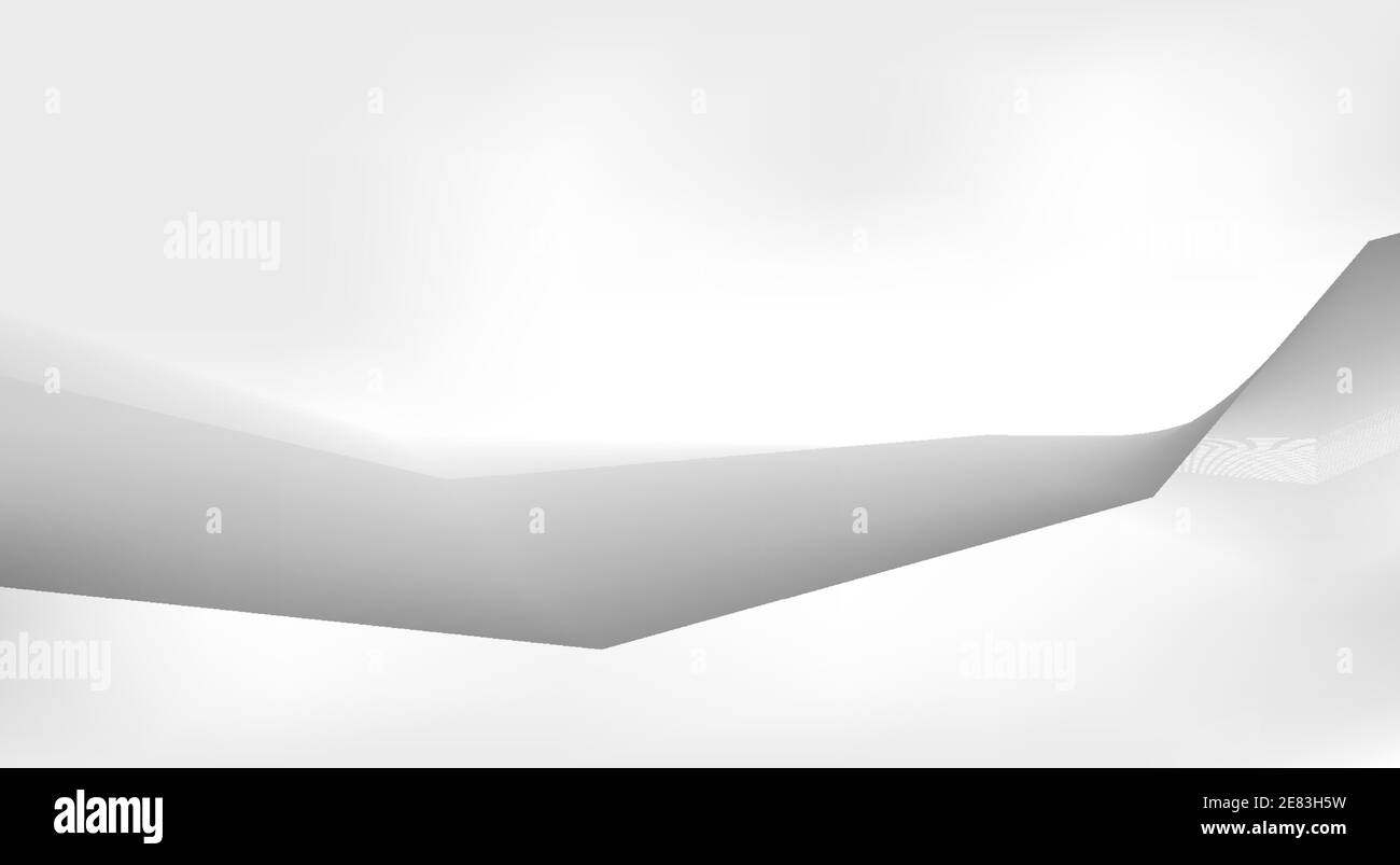 Sfondo grigio chiaro astratto con linea di fusione spezzata trasparente. Grafica vettoriale minima Illustrazione Vettoriale