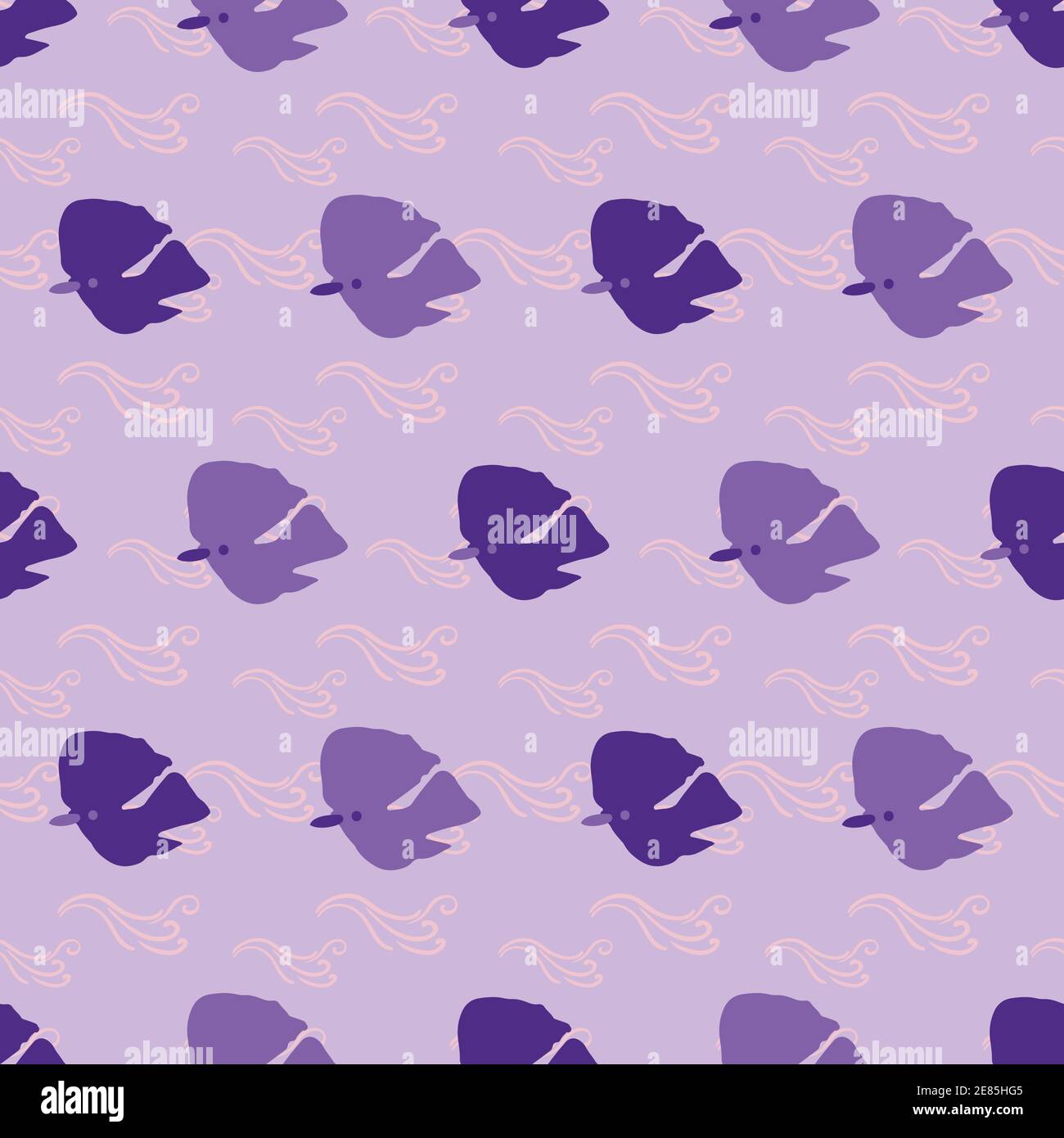 uccelli viola motivo vettoriale senza giunture Illustrazione Vettoriale