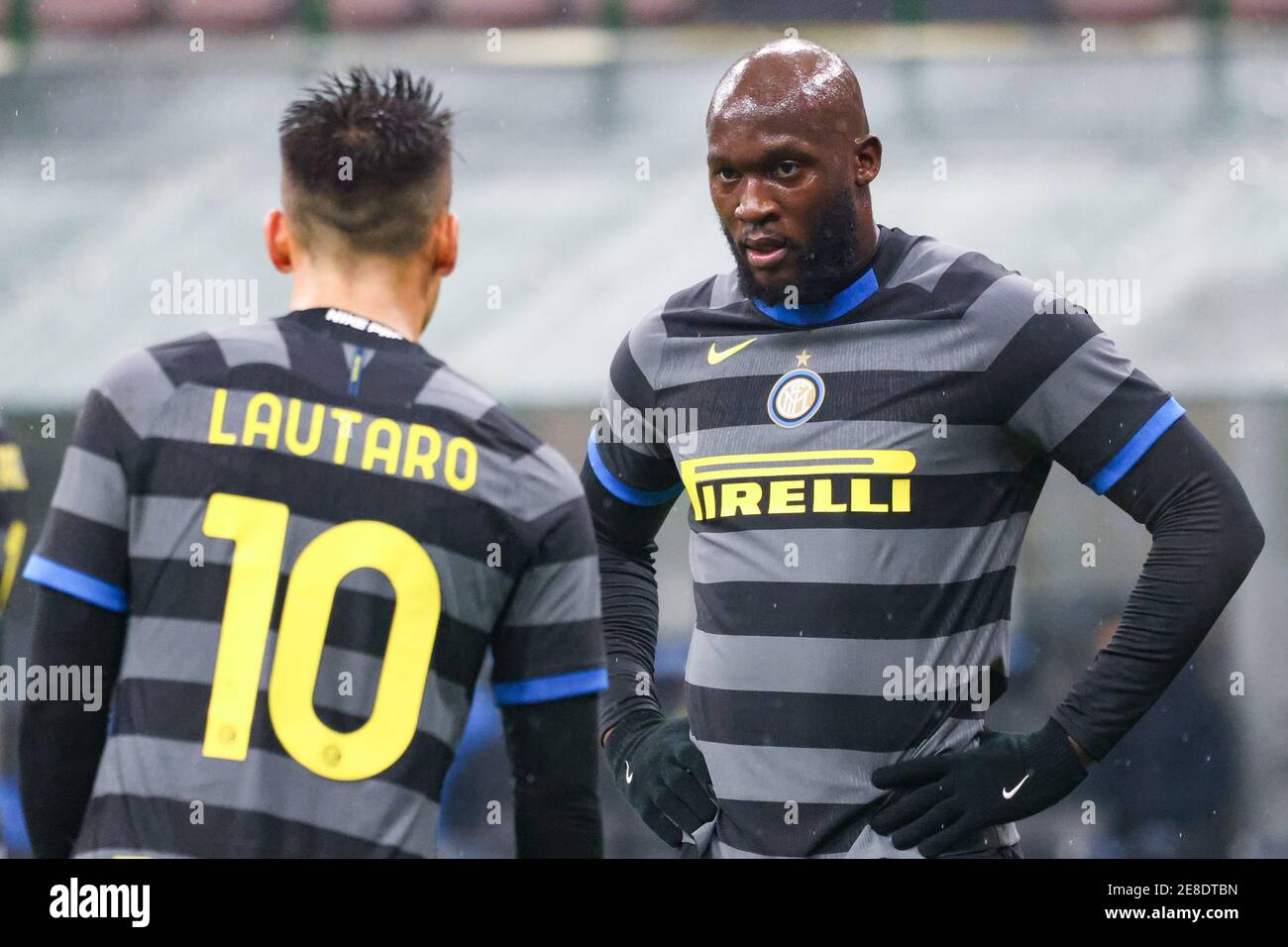 Romelu Lukaku del FC Internazionale Milano e Lautaro Martinez di FC Internazionale Milano durante il campionato italiano se / LM Foto Stock