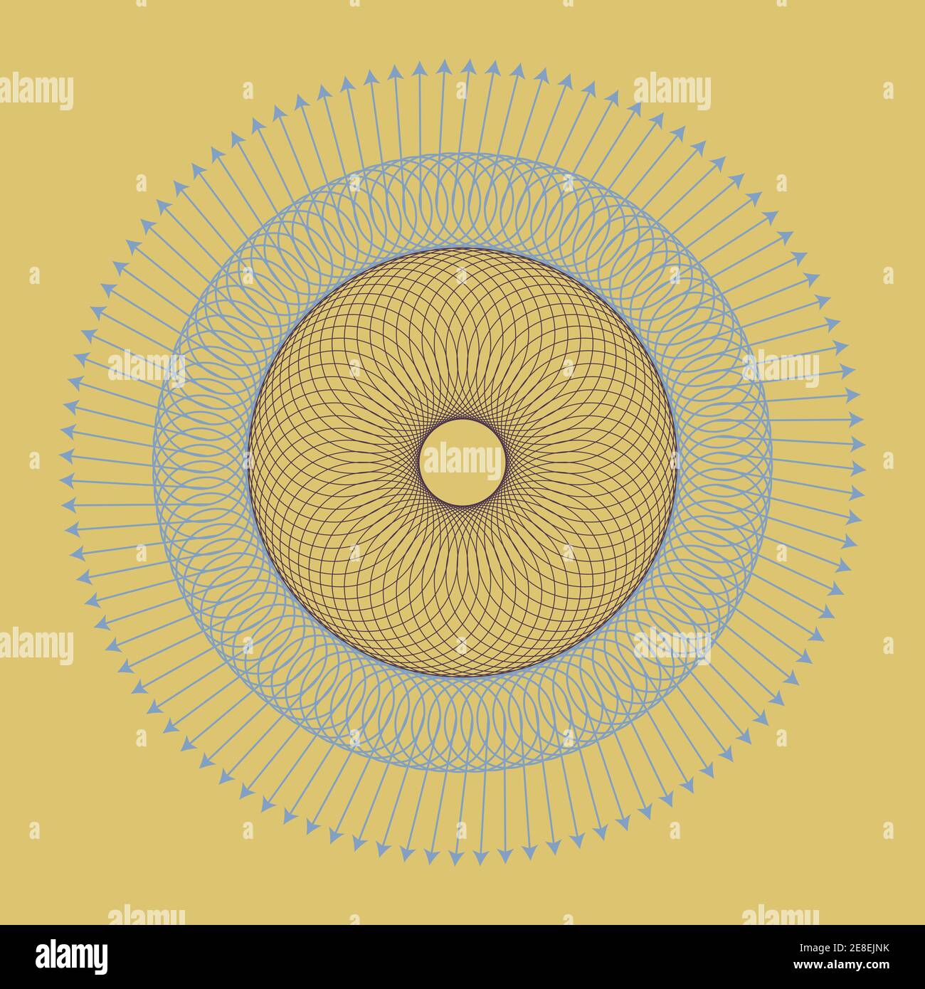 Un'immagine di sfondo astratta dell'arte della linea radiale. Illustrazione Vettoriale