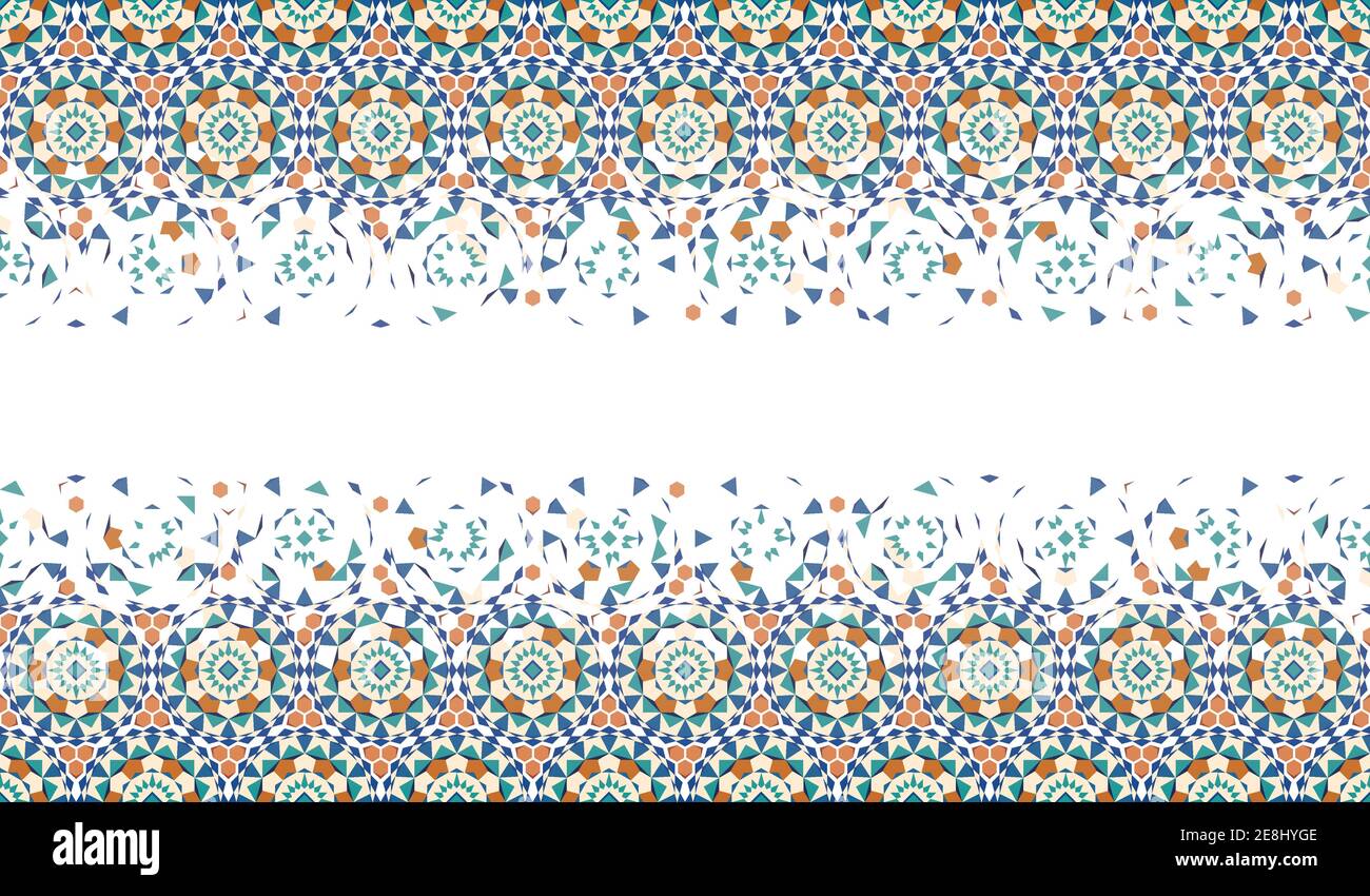 Sfondo motivo geometrico rotto mosaico marocchino Illustrazione Vettoriale