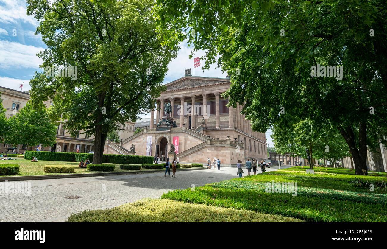 Vecchia Galleria Nazionale, il Museo Island, Berlin-Mitte, Berlino, Germania Foto Stock