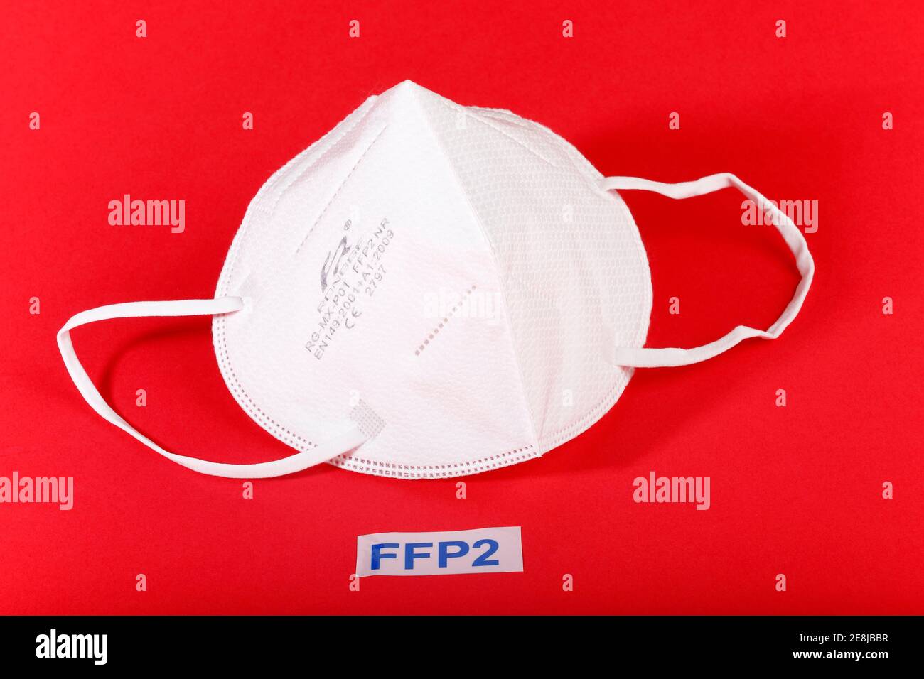 Maschera FFP2, maschera protettiva Corona per bocca e naso, pandemia Corona, Schleswig-Holstein, Germania Foto Stock