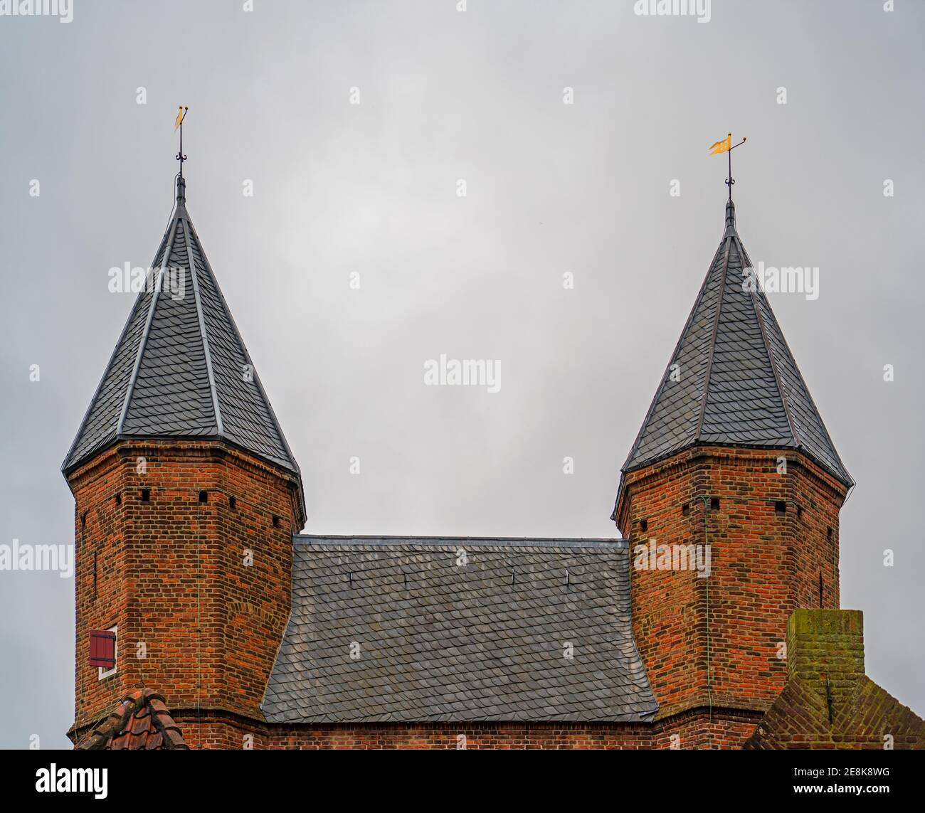 Particolare di un edificio con ornamento architettonico Foto Stock